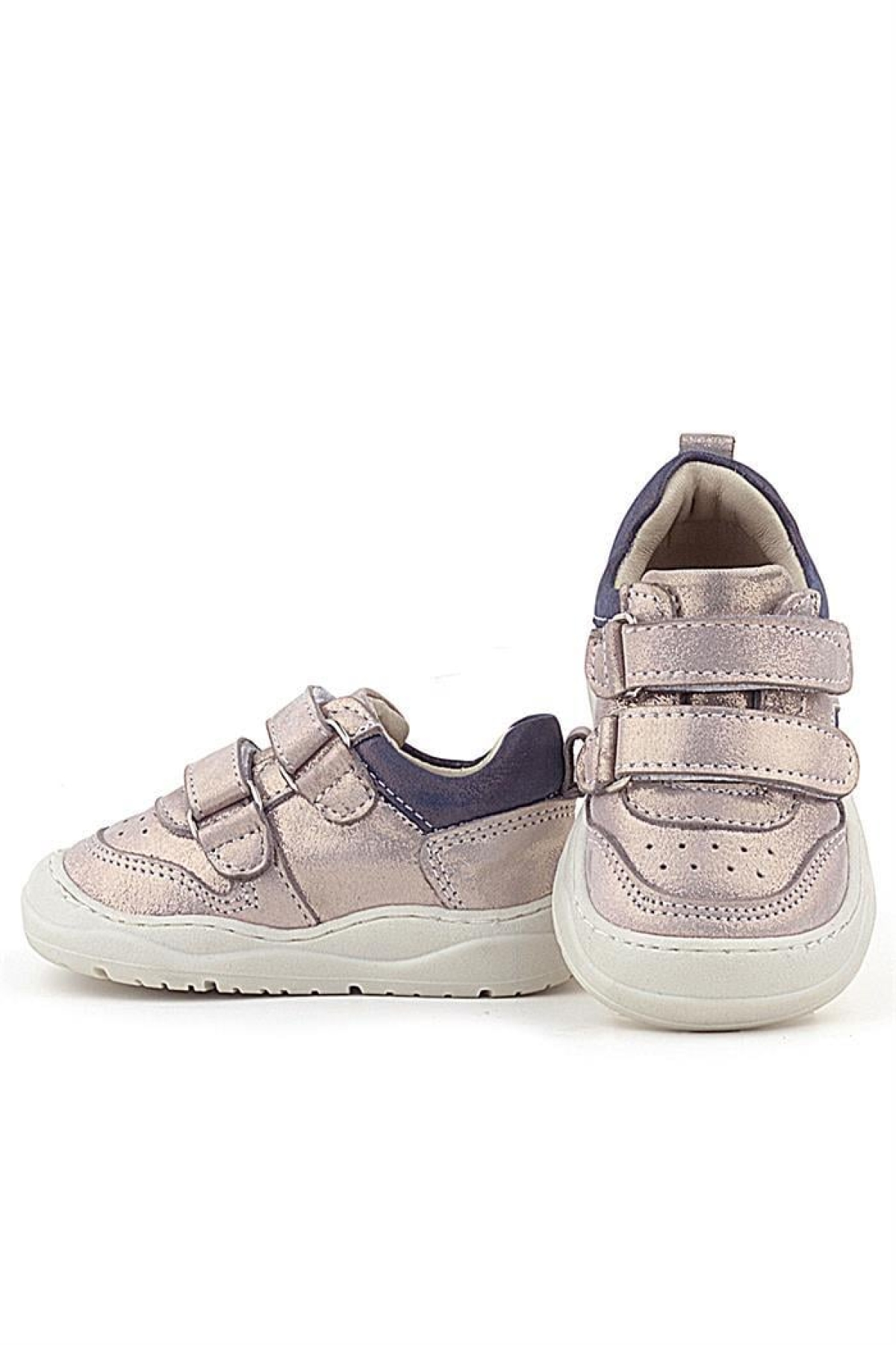Schaggy Hakiki Deri Parlak Pudra Mor Bebek Spor Ayakkabı - Görsel 8
