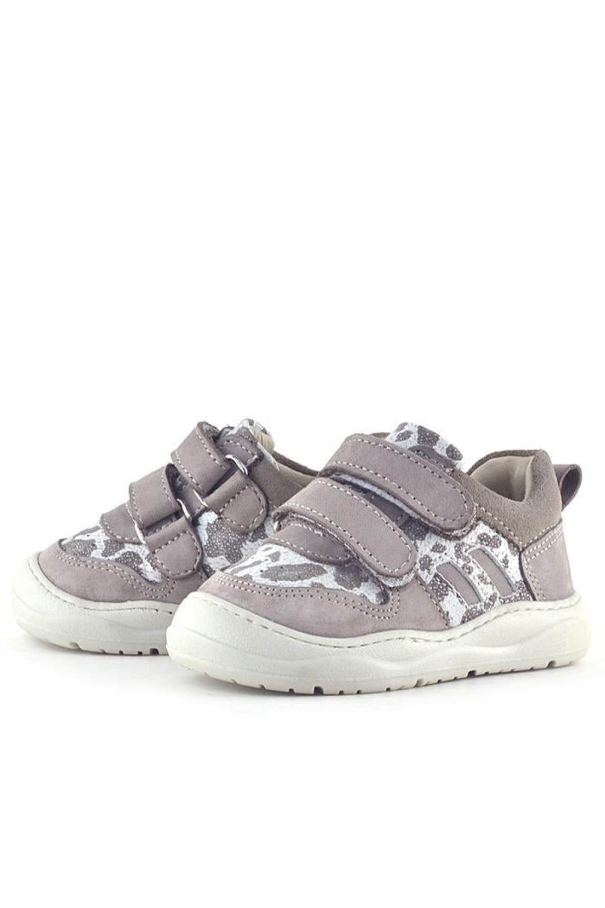 Schaggy Hakiki Deri Bej Desenli Bebek Spor Ayakkabı - Görsel 6