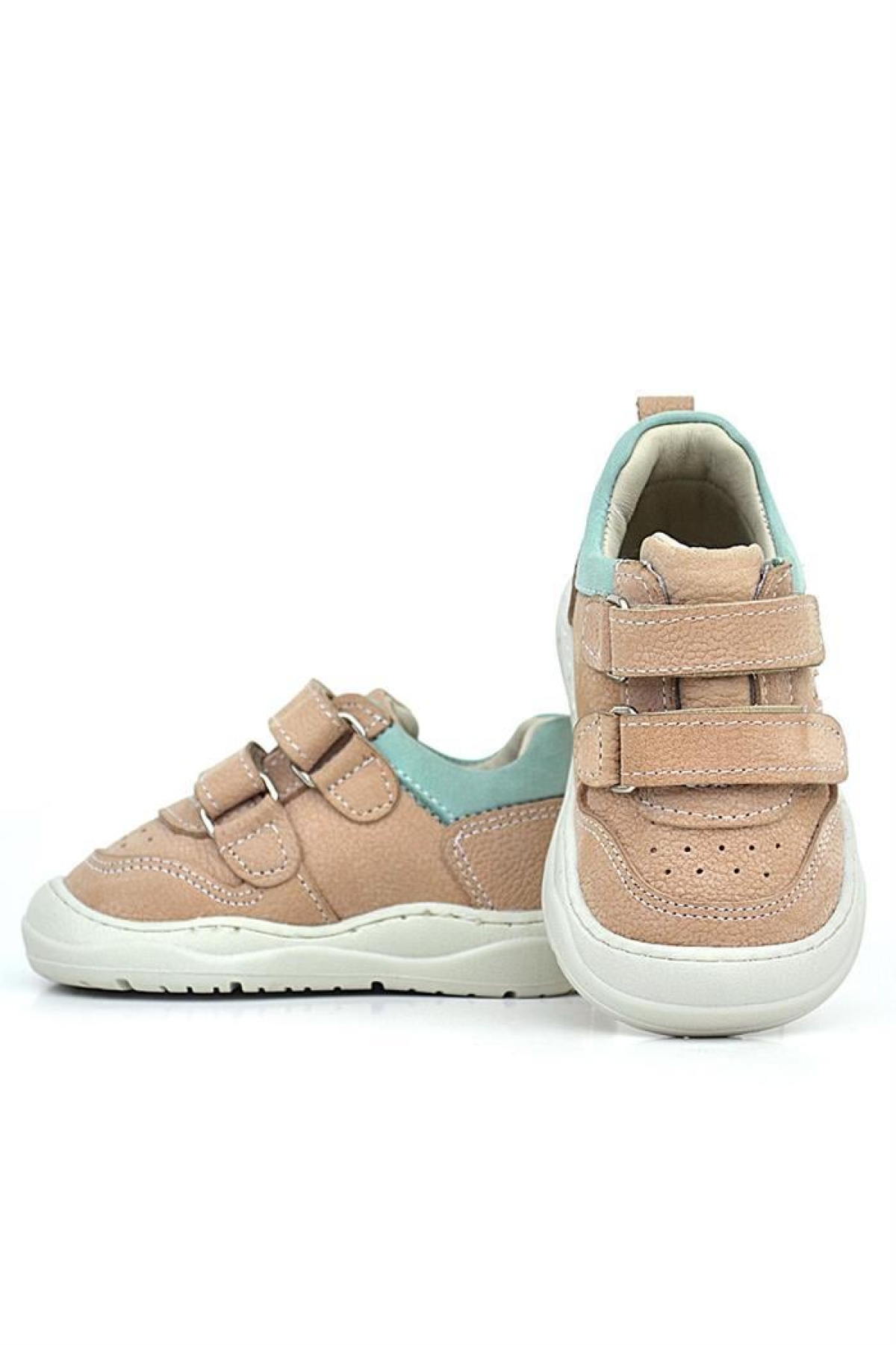 Schaggy Hakiki Deri Pudra Bebek Spor Ayakkabı - Görsel 7