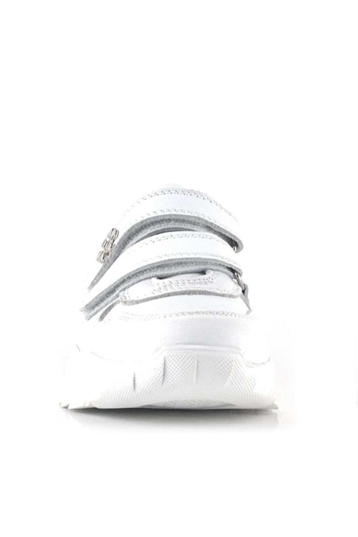 Hakiki Deri Beyaz Çiçek Detaylı Kız Çocuk Spor Ayakkabı - Görsel 5