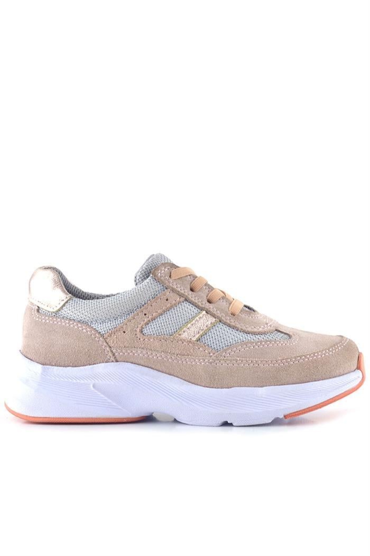 Hakiki Deri Anatomik Pudra Lastik Bağcıklı Hafif Kız Çocuk Günlük Ayakkabı - Görsel 3