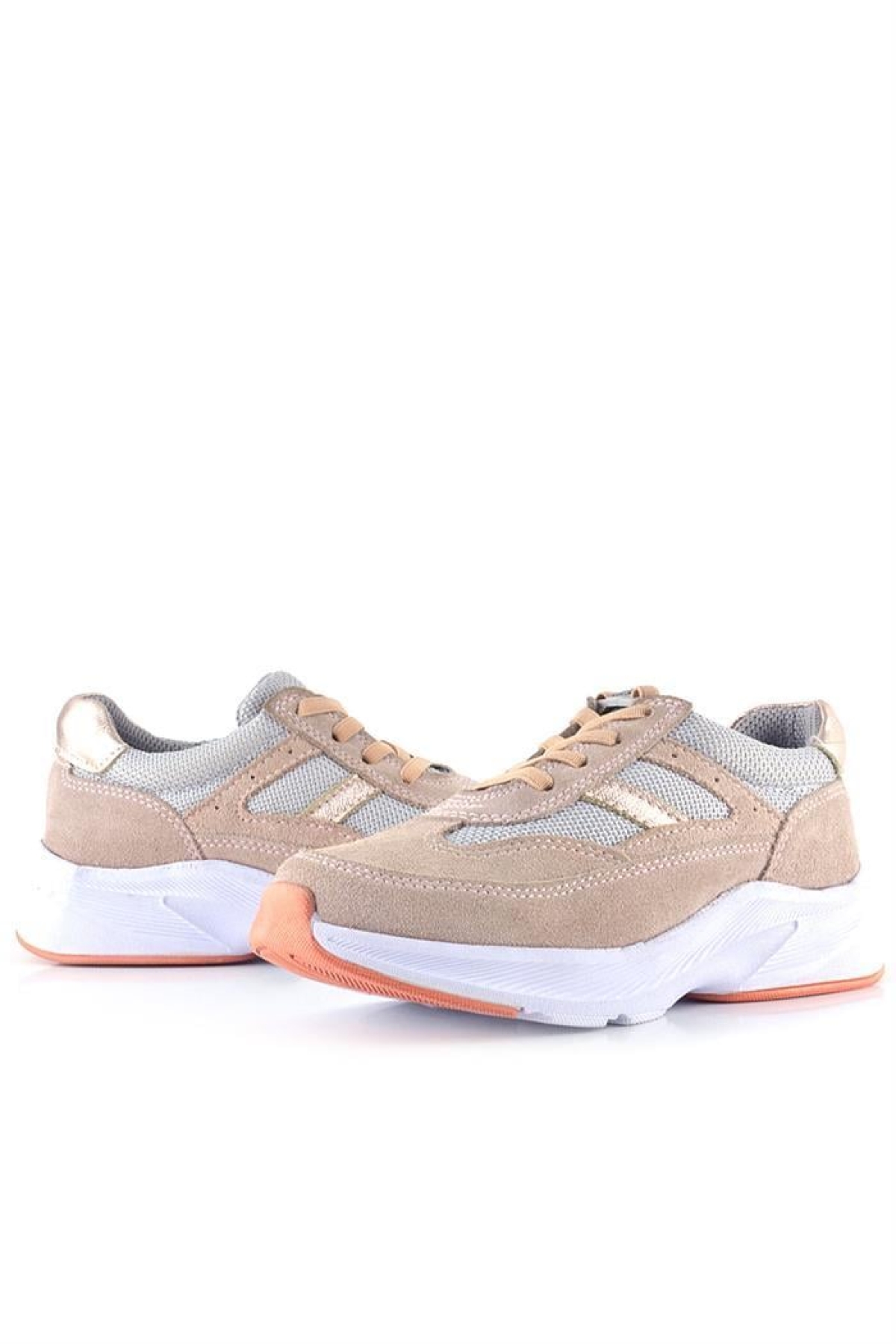 Hakiki Deri Anatomik Pudra Lastik Bağcıklı Hafif Kız Çocuk Günlük Ayakkabı - Görsel 8