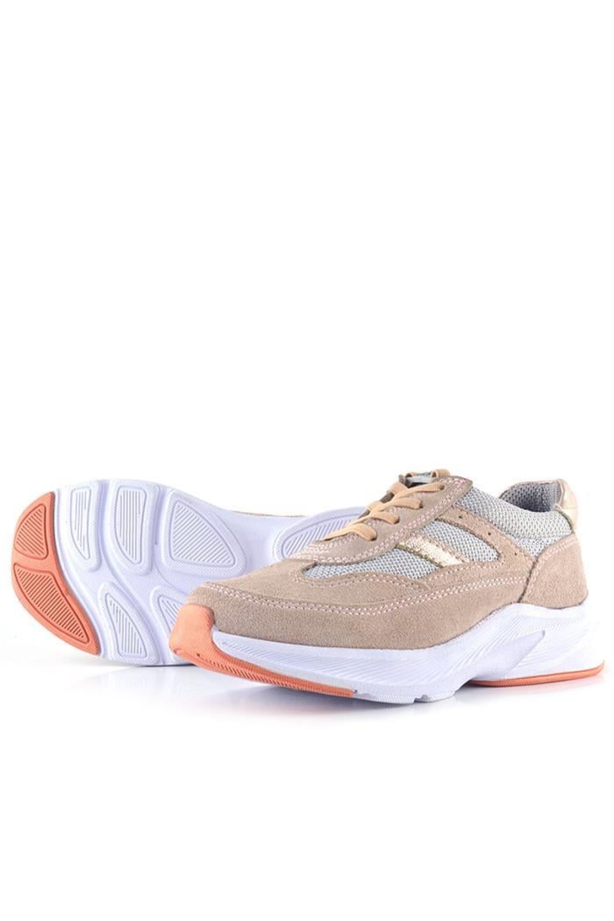 Hakiki Deri Anatomik Pudra Lastik Bağcıklı Hafif Kız Çocuk Günlük Ayakkabı - Görsel 9