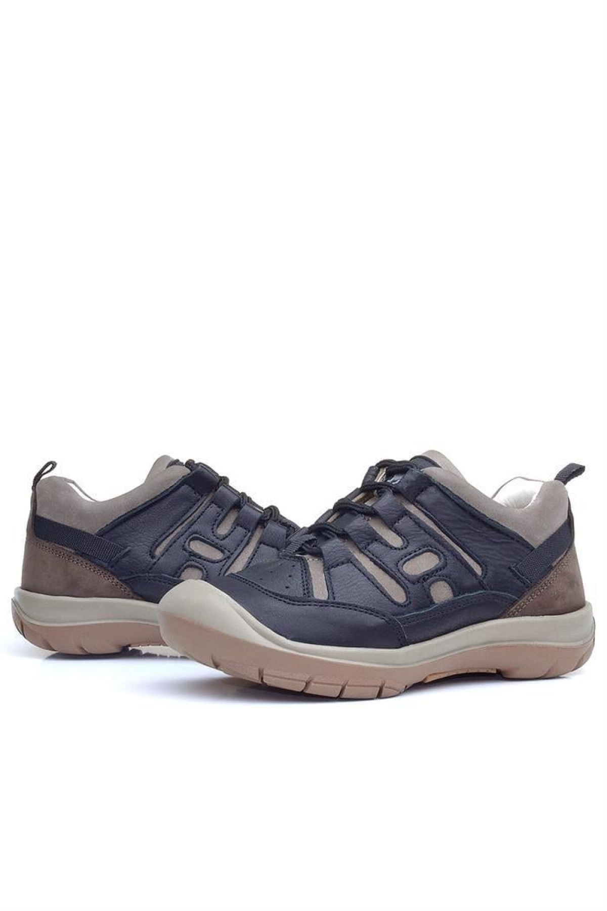 Hakiki Deri Siyah Kum Bağcıklı Çocuk Outdoor Ayakkabı - Görsel 9