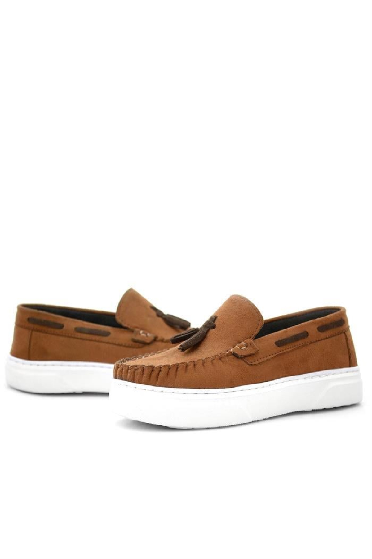 Taba Süet Erkek Çocuk Klasik Makosen Ayakkabı - Görsel 9