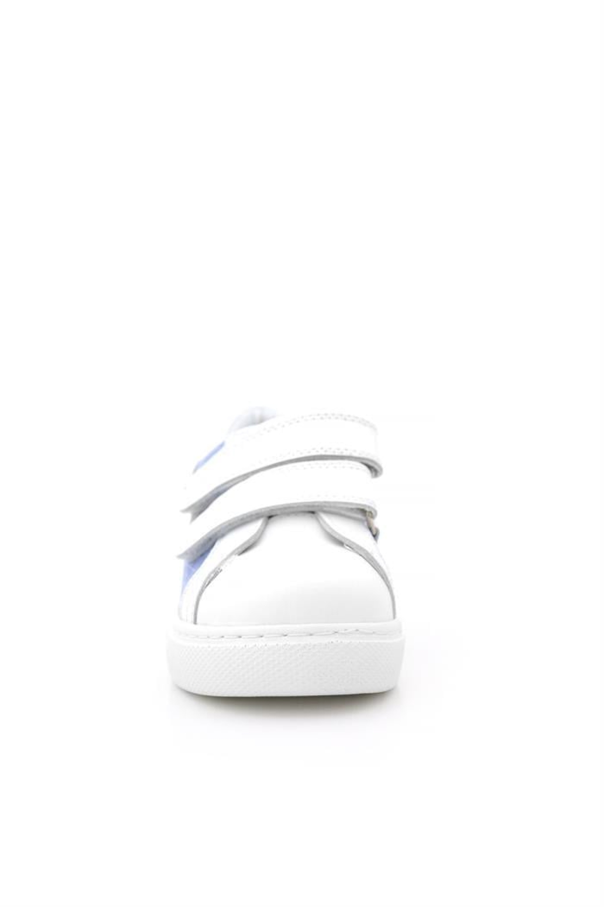 Hakiki Deri Beyaz Mavi Cırt Cırtlı Kız Çocuk Spor Ayakkabı - Görsel 4