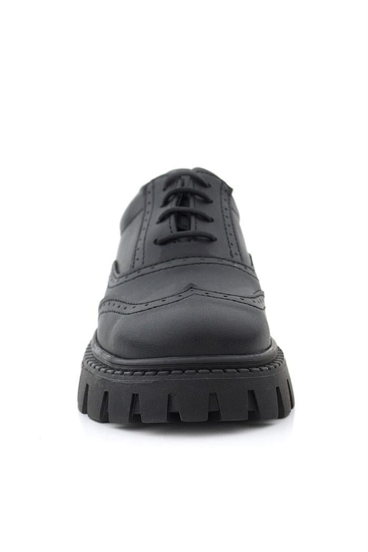 Siyah Mat Bağcıklı Oxford Kız Çocuk Günlük Ayakkabı - Görsel 5