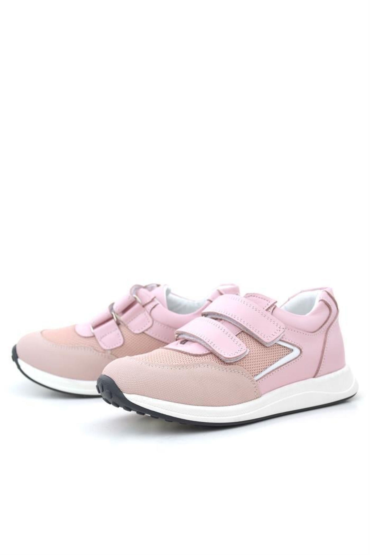 Hakiki Deri Pembe Cırt Cırtlı Kız Çocuk Günlük Spor Ayakkabı - Görsel 7