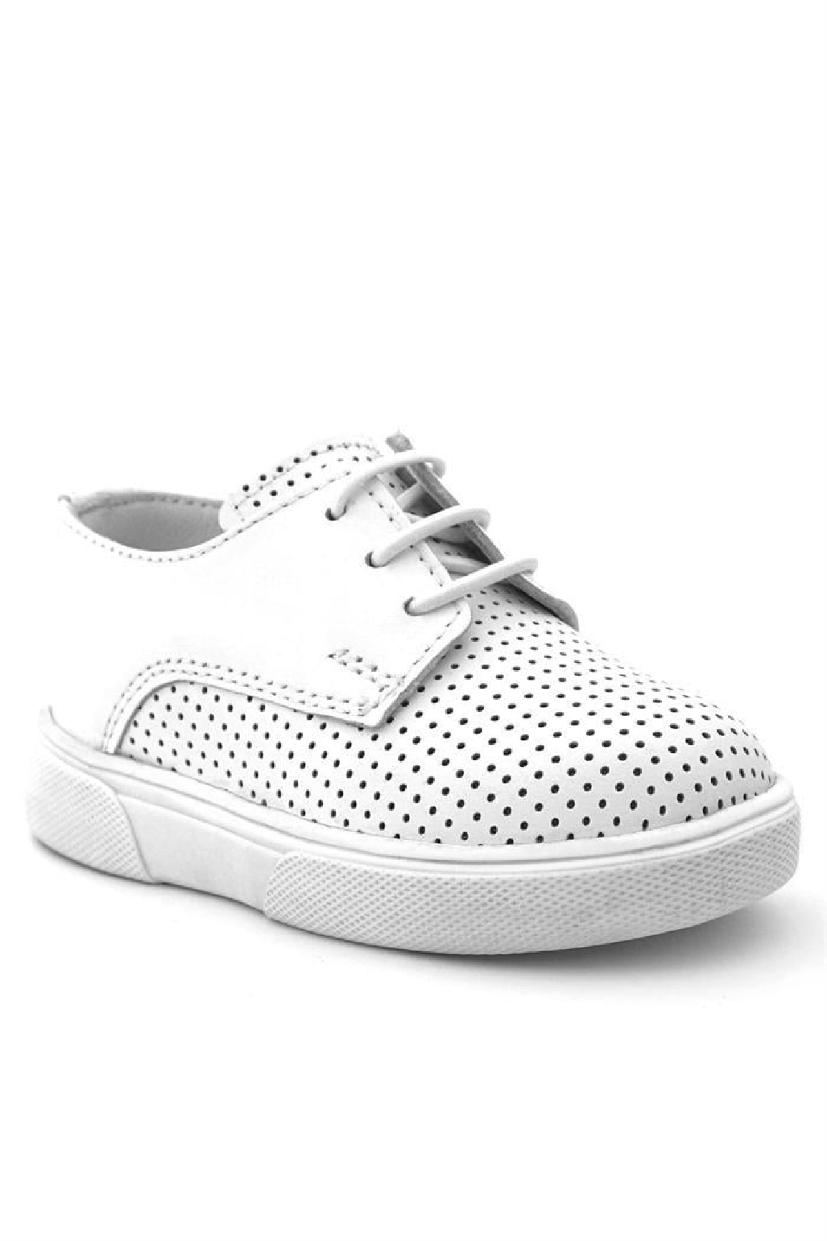 Hakiki Deri Beyaz Lastikli Erkek Çocuk Günlük Ayakkabı - Görsel 15