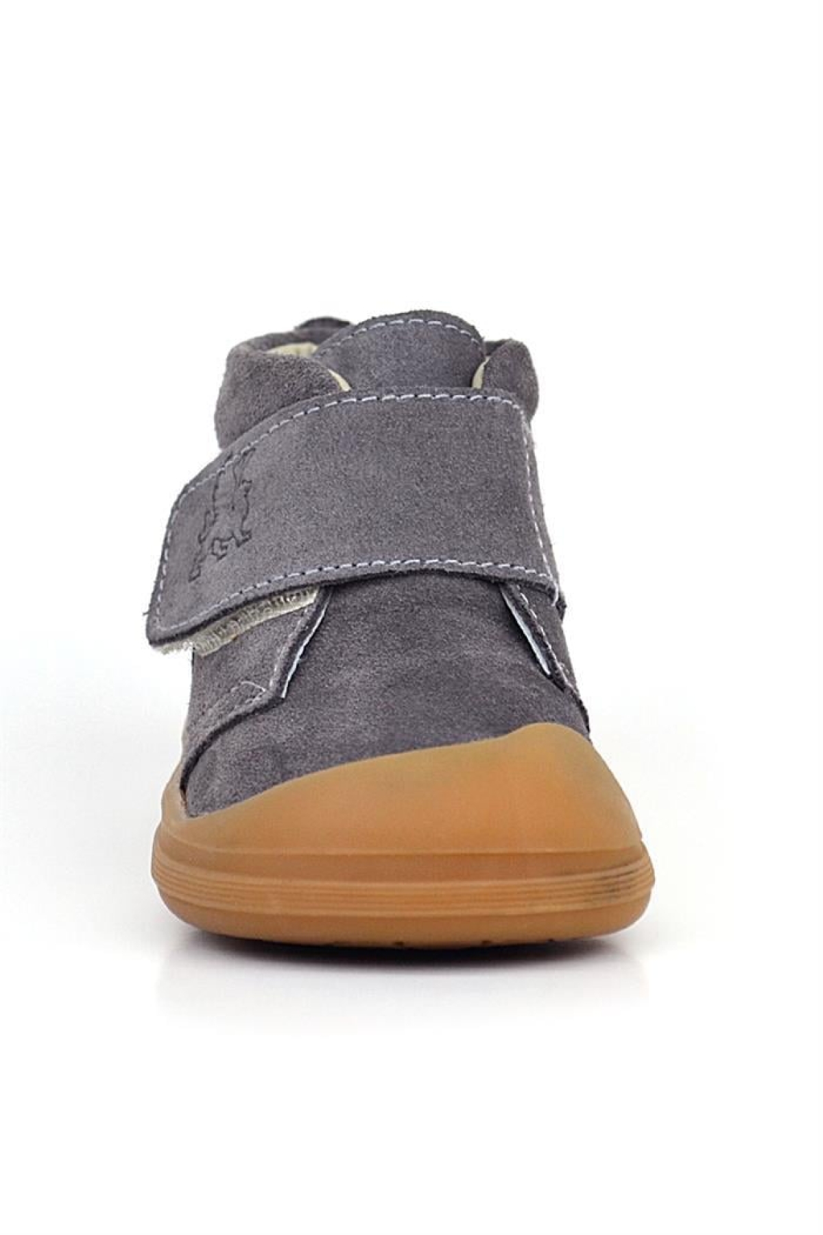 Yoohoo Hakiki Deri Koyu Gri Cırtlı Unisex Bebek Bot - Görsel 5