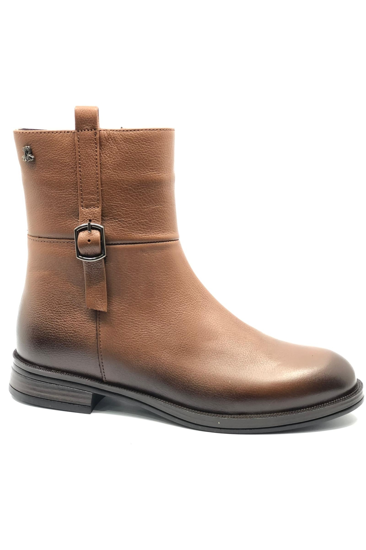 Harmany Hakiki Deri Düz Kaymaz Taban Ortopedik Kadın Bot - Görsel 2