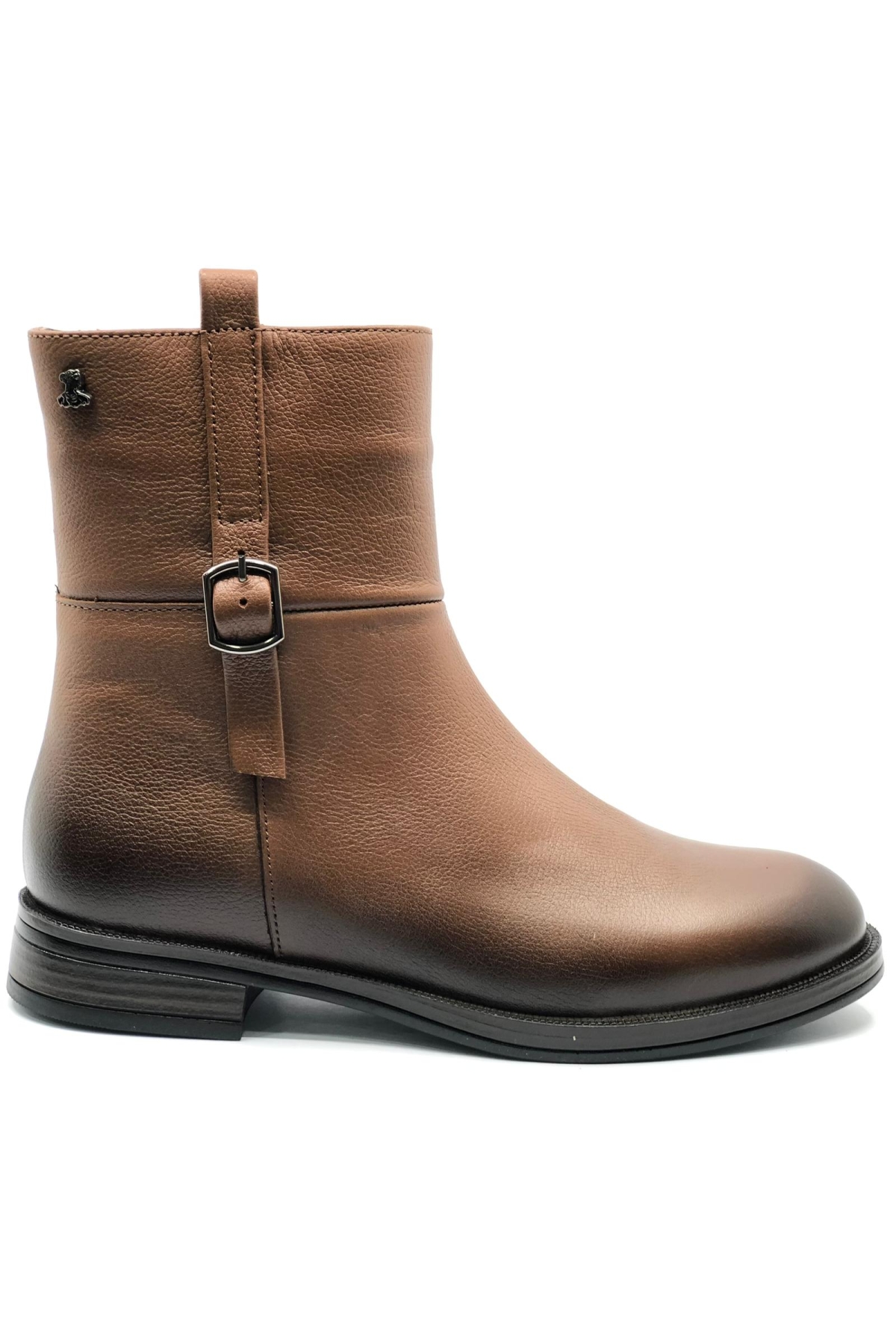 Harmany Hakiki Deri Düz Kaymaz Taban Ortopedik Kadın Bot - Görsel 4