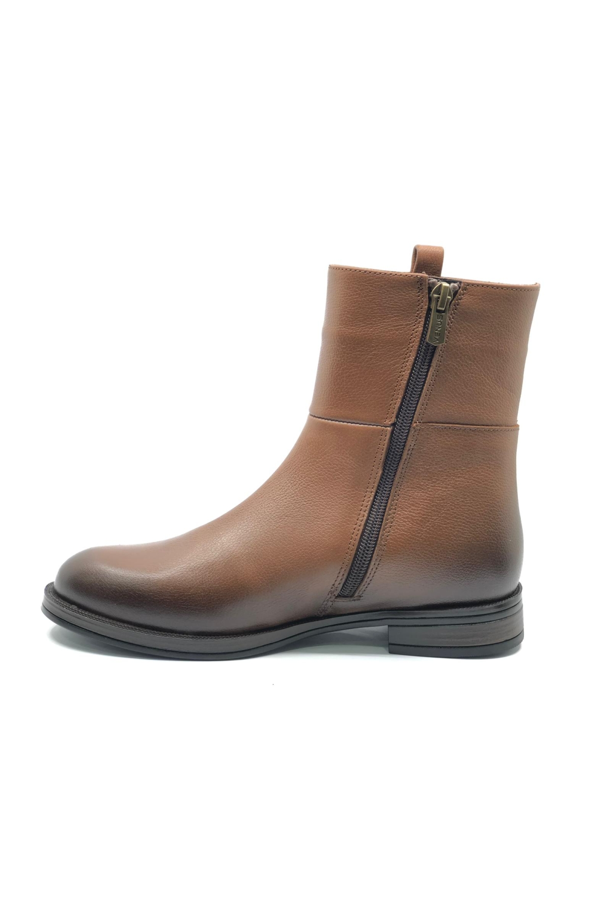 Harmany Hakiki Deri Düz Kaymaz Taban Ortopedik Kadın Bot - Görsel 5