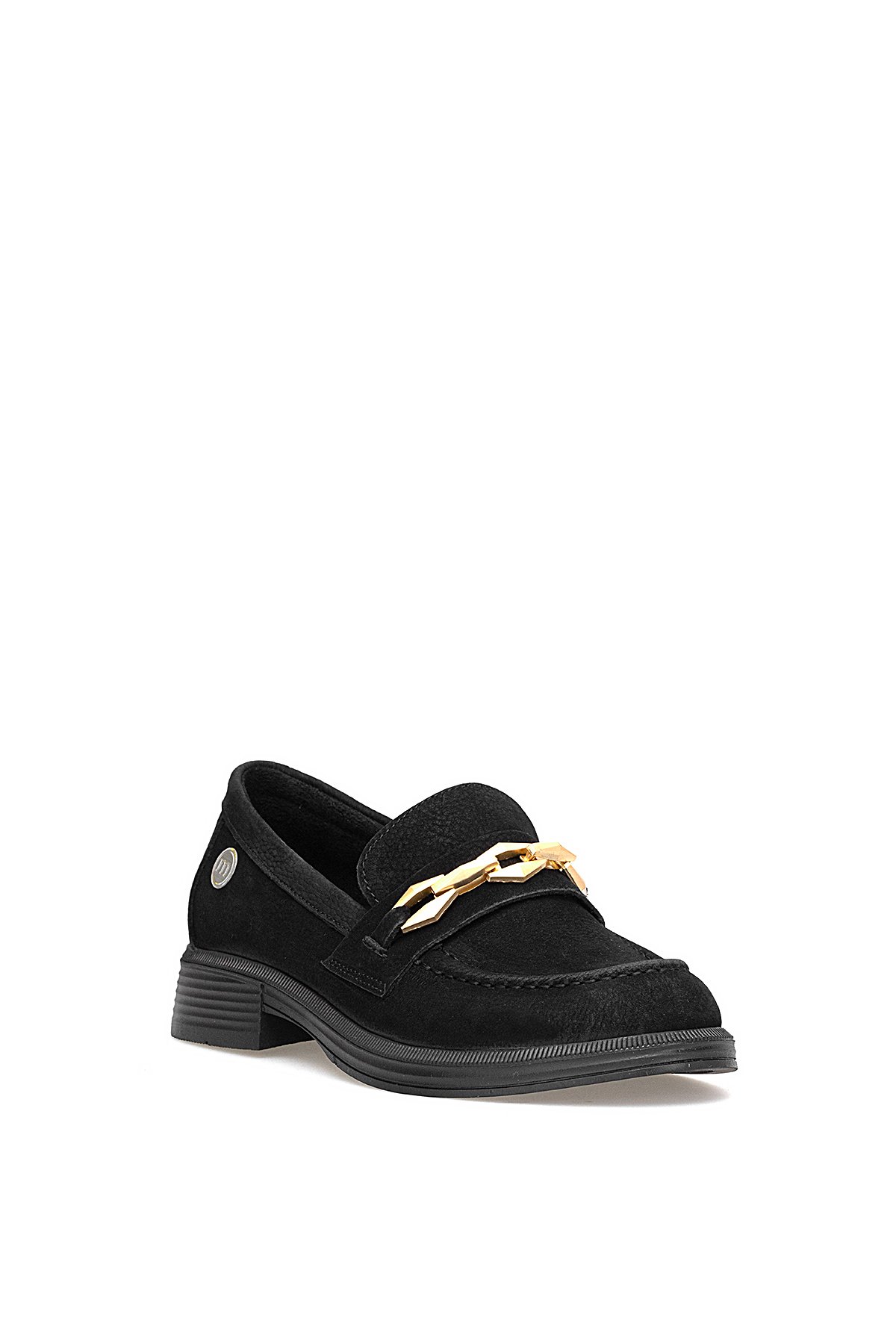 D25KA-725 Kadın Hakiki Nubuk Deri Casual Ayakkabı Siyah - Görsel 3