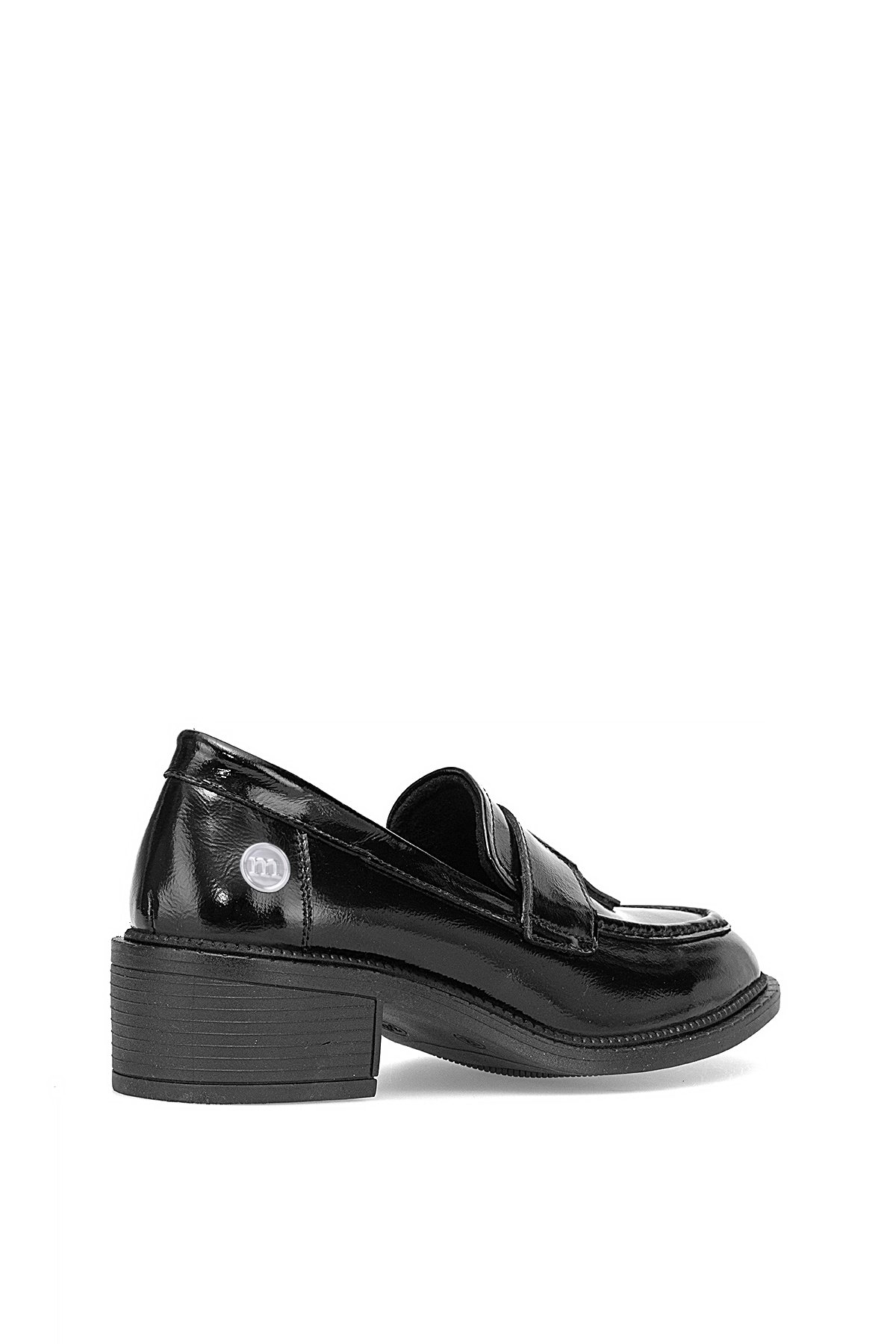 D25KA-7210 Kadın Hakiki Rugan Deri Casual Ayakkabı Siyah - Görsel 5