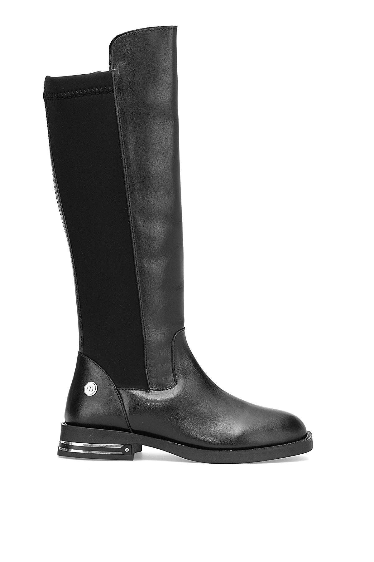 D25KC-2365 Kadın Hakiki Deri Klasik Çizme Siyah - Görsel 2