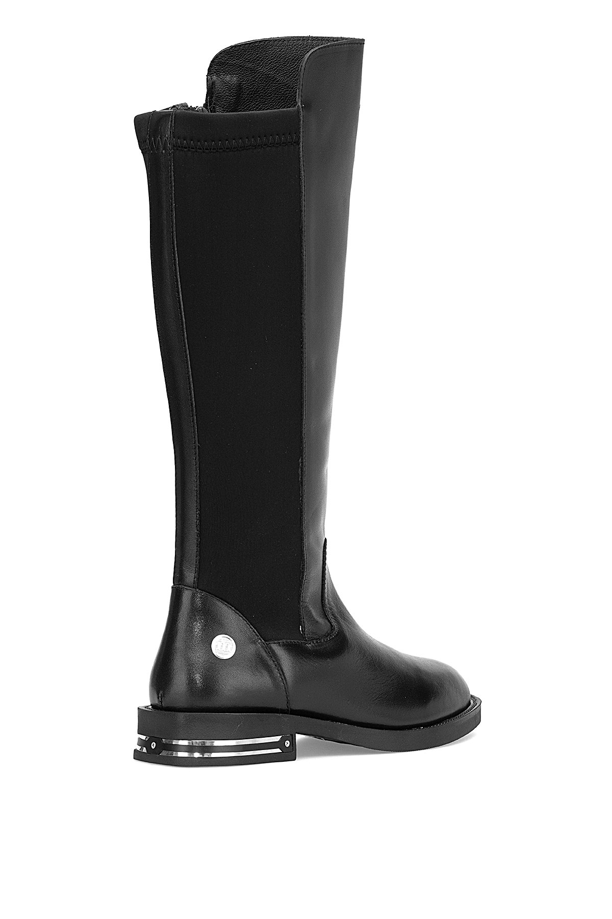 D25KC-2365 Kadın Hakiki Deri Klasik Çizme Siyah - Görsel 5