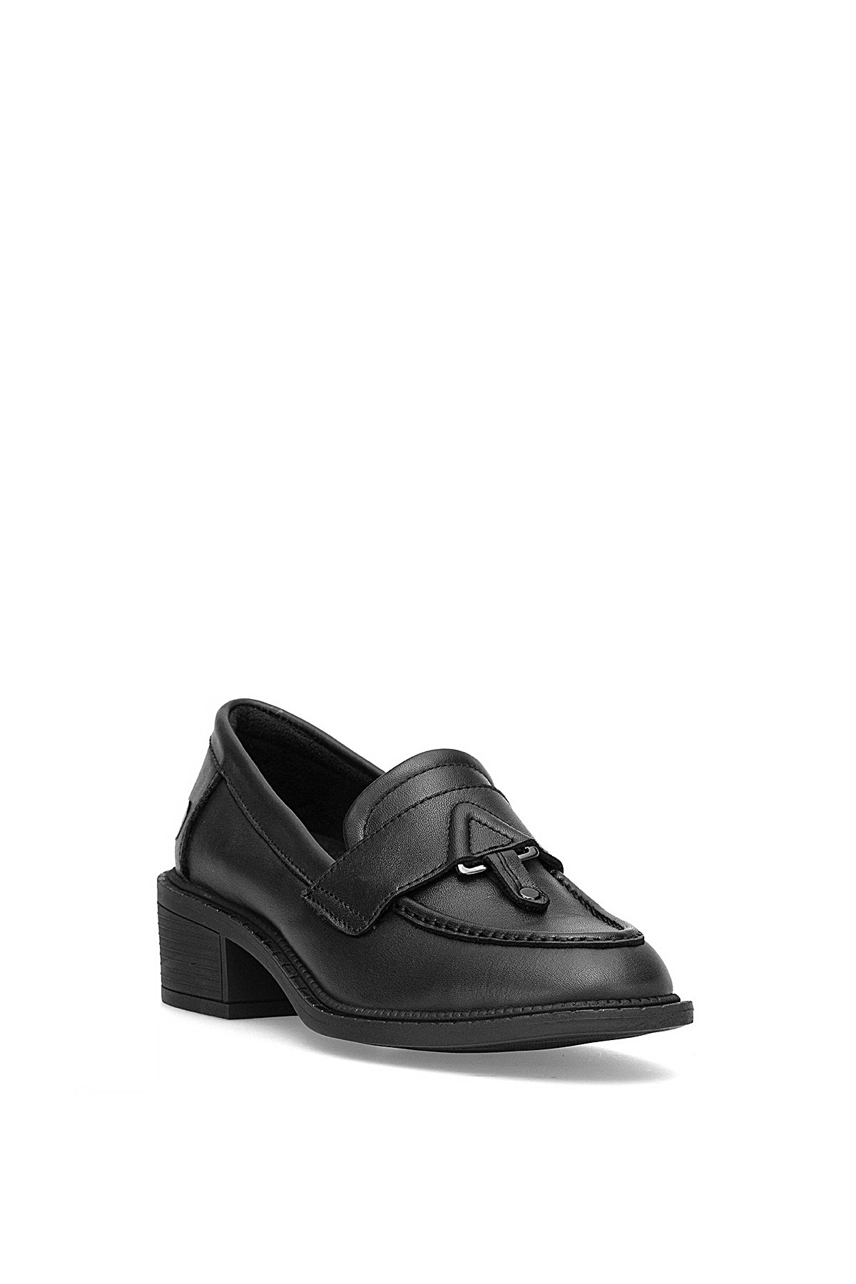 D25KA-7210 Kadın Hakiki Deri Casual Ayakkabı Siyah - Görsel 3