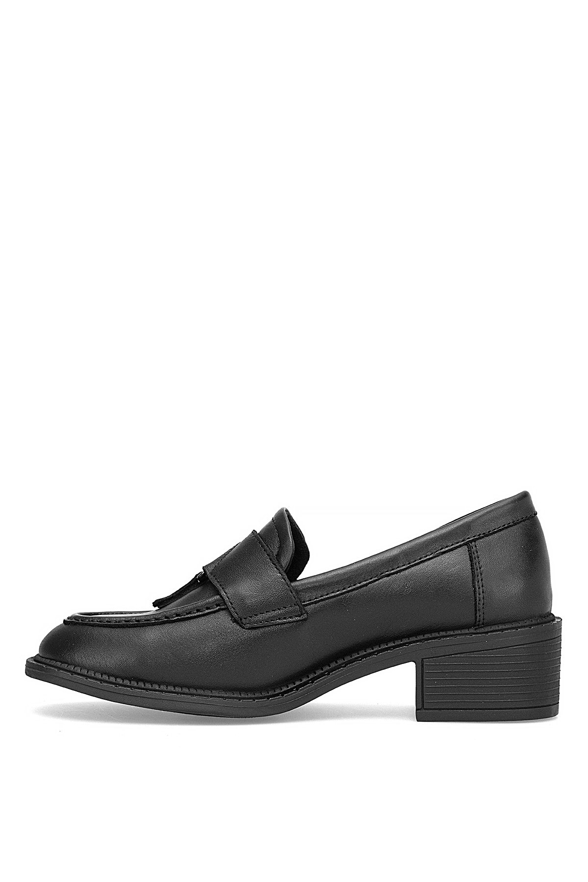 D25KA-7210 Kadın Hakiki Deri Casual Ayakkabı Siyah - Görsel 4