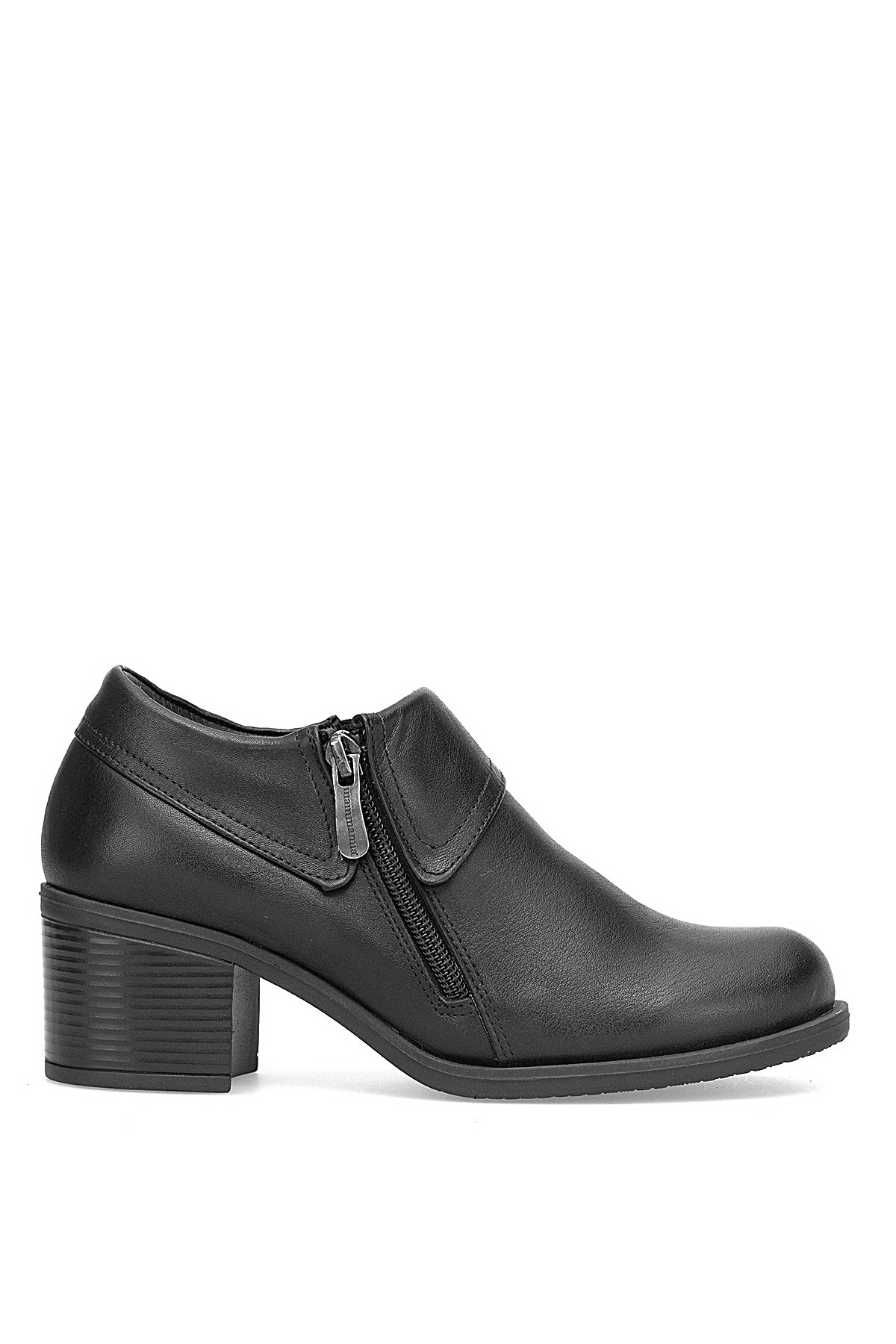 D25KA-3725 Kadın Hakiki Deri Klasik Topuklu Ayakkabı Siyah - Görsel 2