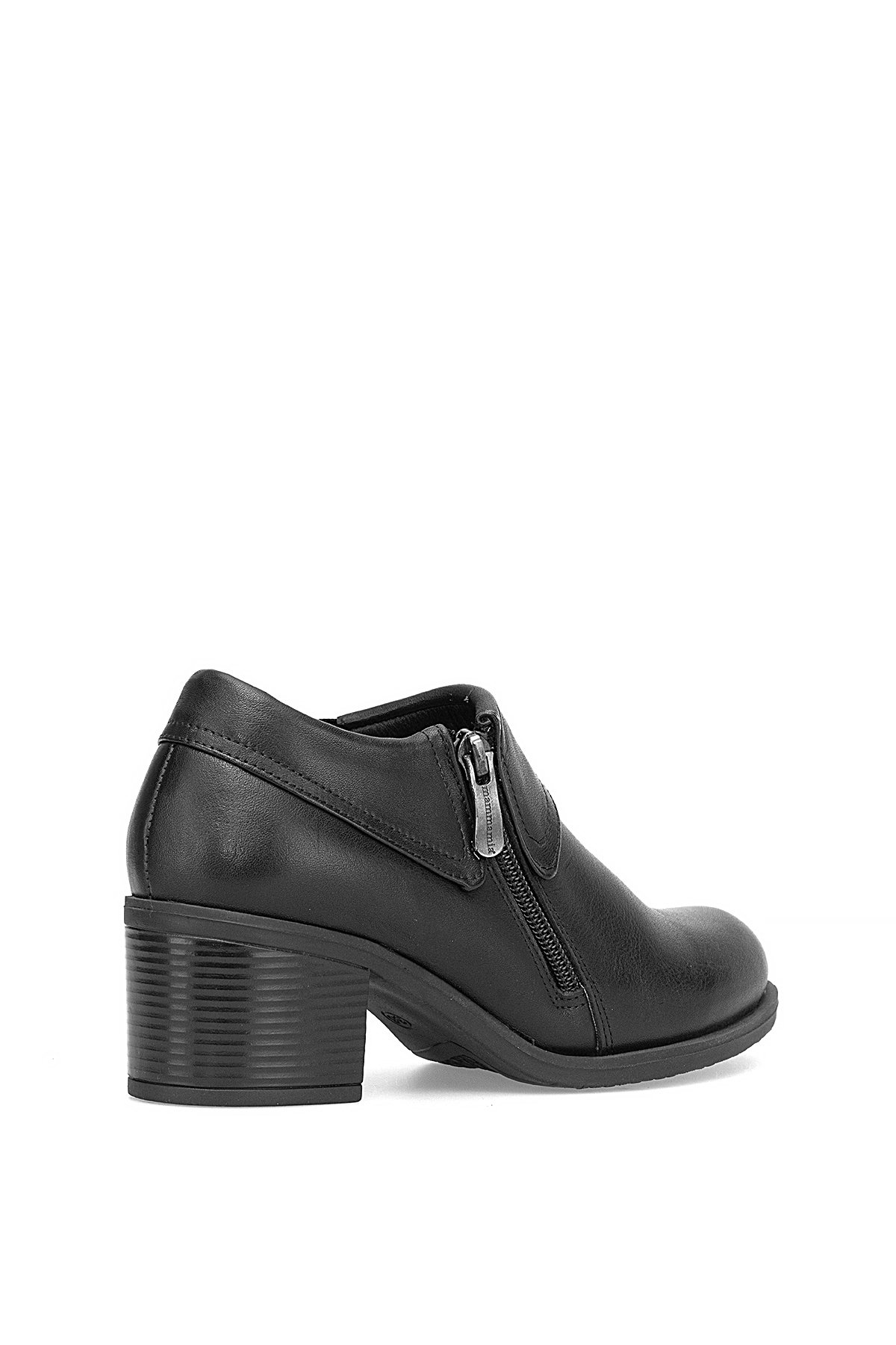 D25KA-3725 Kadın Hakiki Deri Klasik Topuklu Ayakkabı Siyah - Görsel 5