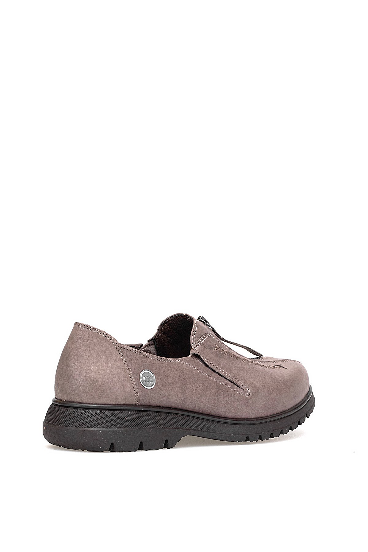 D25KA-845 Kadın Hakiki Deri Casual Ayakkabı Vizon - Görsel 5