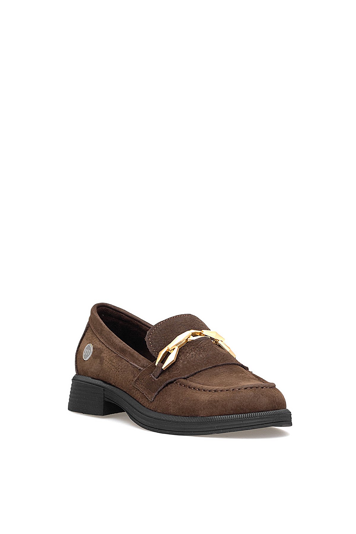 D25KA-725 Kadın Hakiki Nubuk Deri Casual Ayakkabı Kahverengi - Görsel 3