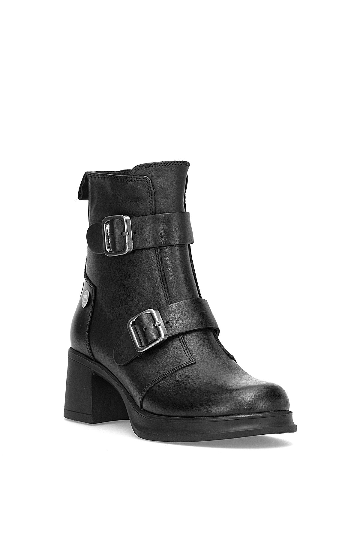 D25KB-8570 Kadın Hakiki Deri Topuklu Bot Siyah - Görsel 3