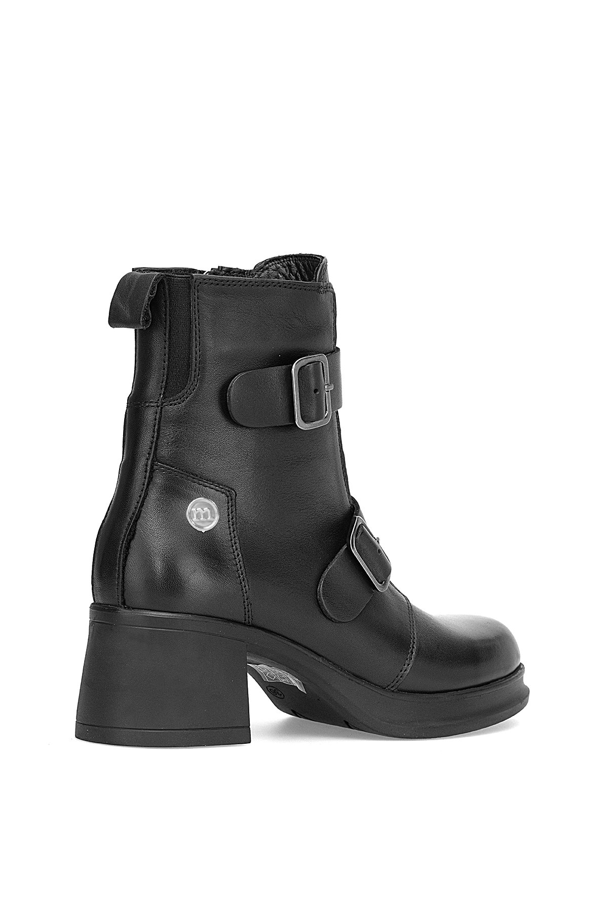 D25KB-8570 Kadın Hakiki Deri Topuklu Bot Siyah - Görsel 5