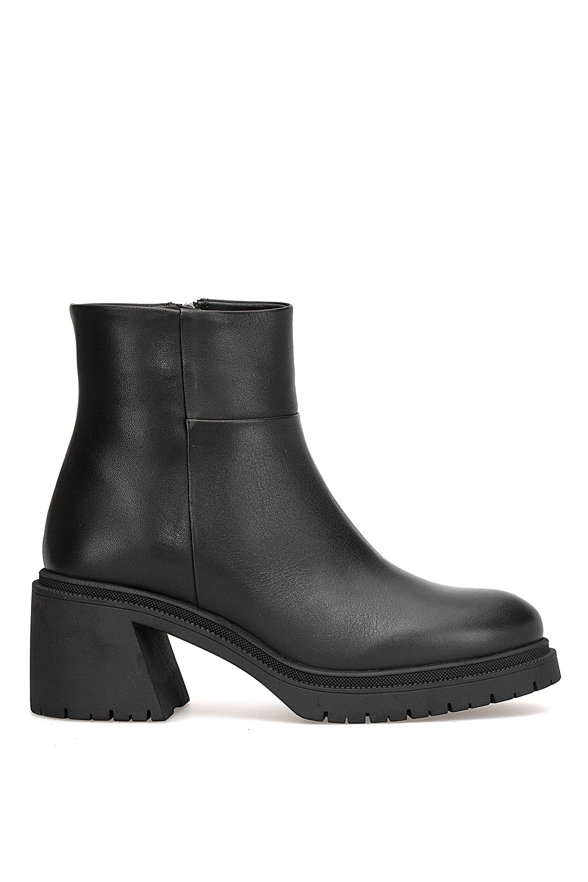 D25KB-8470 Kadın Hakiki Deri Topuklu Bot Siyah - Görsel 2