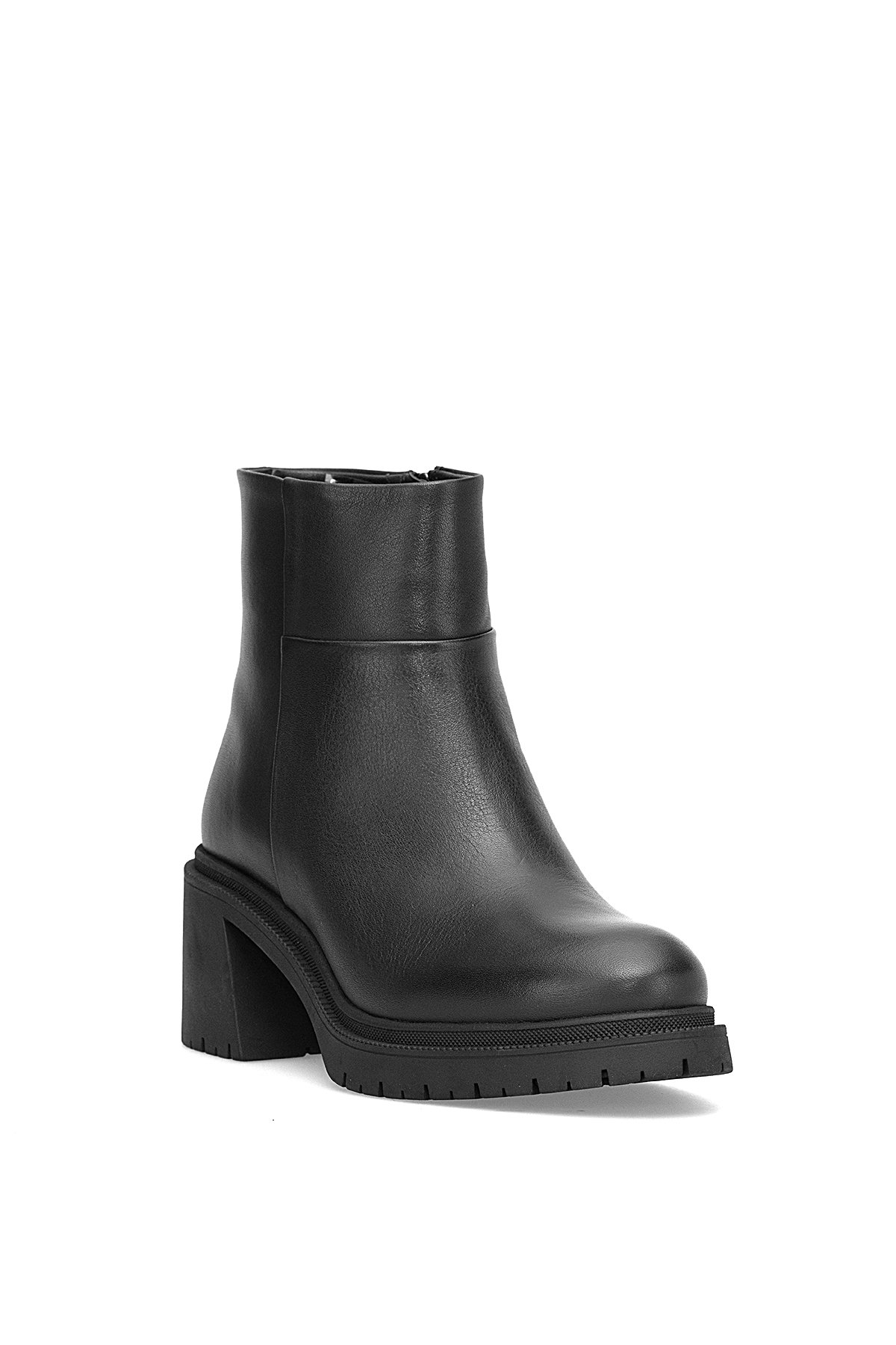D25KB-8470 Kadın Hakiki Deri Topuklu Bot Siyah - Görsel 3