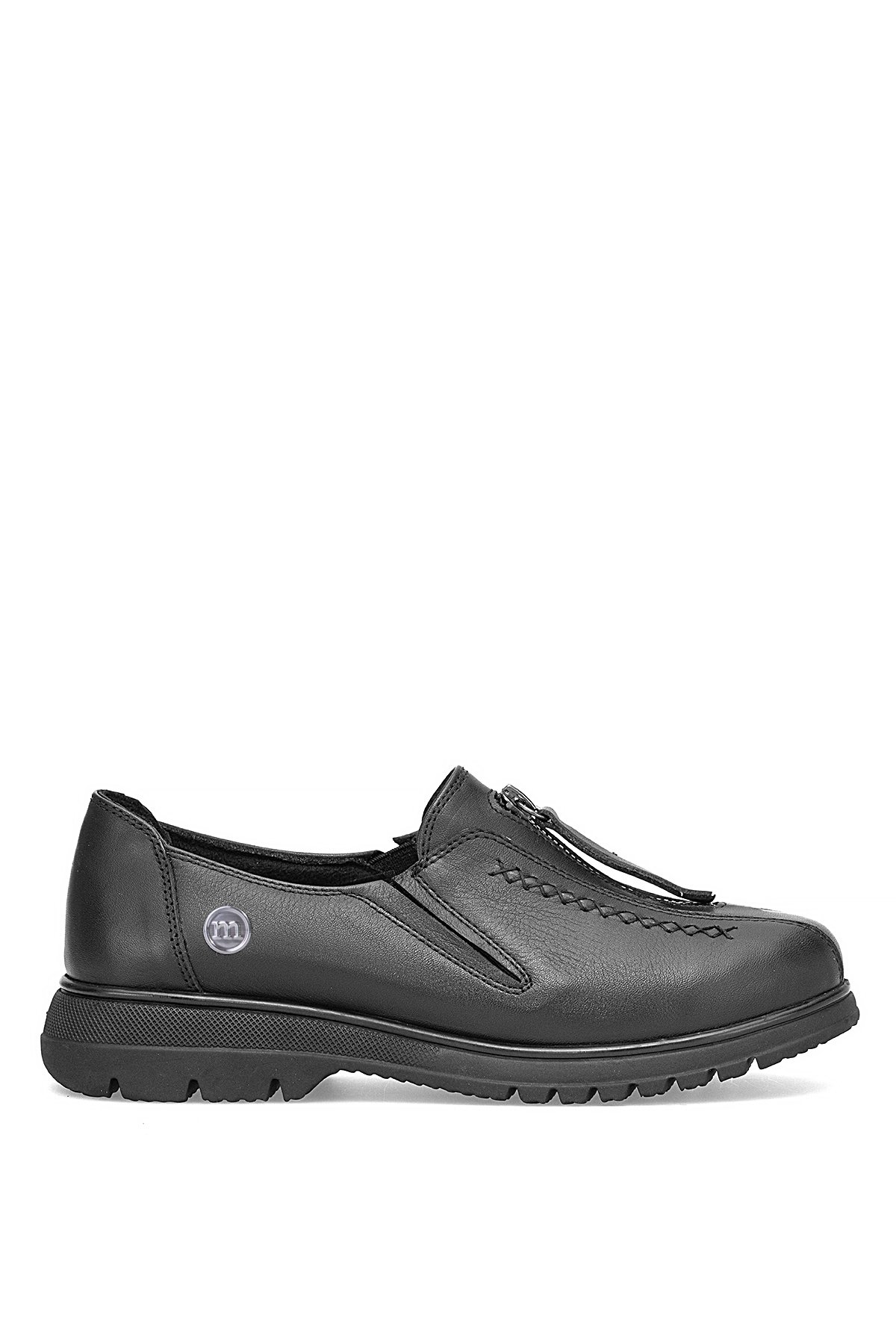 D25KA-845 Kadın Hakiki Deri Casual Ayakkabı Siyah - Görsel 2