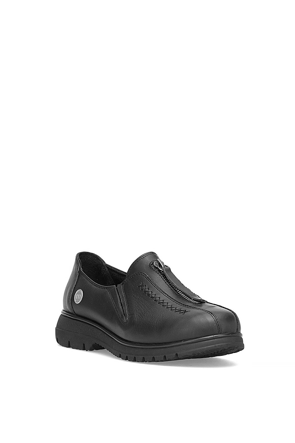 D25KA-845 Kadın Hakiki Deri Casual Ayakkabı Siyah - Görsel 3