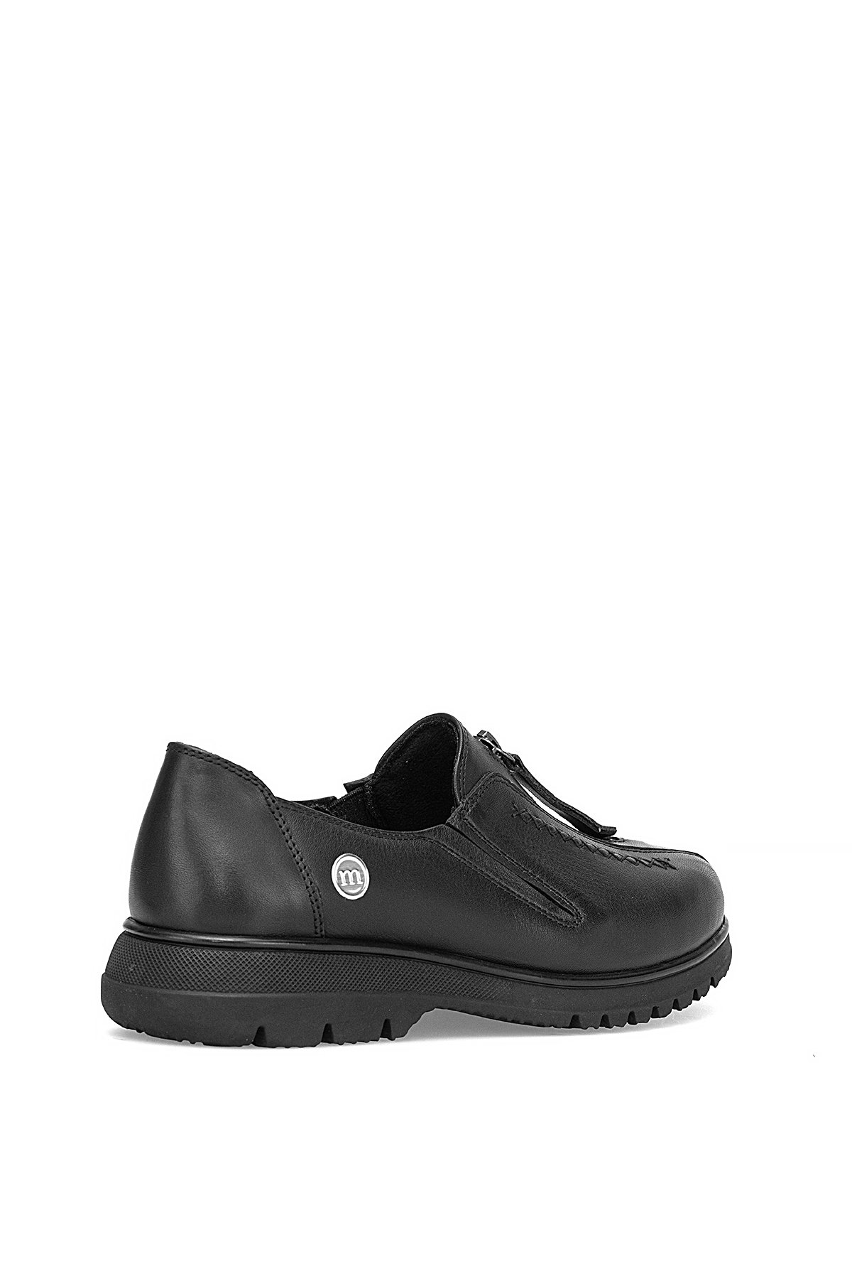 D25KA-845 Kadın Hakiki Deri Casual Ayakkabı Siyah - Görsel 5