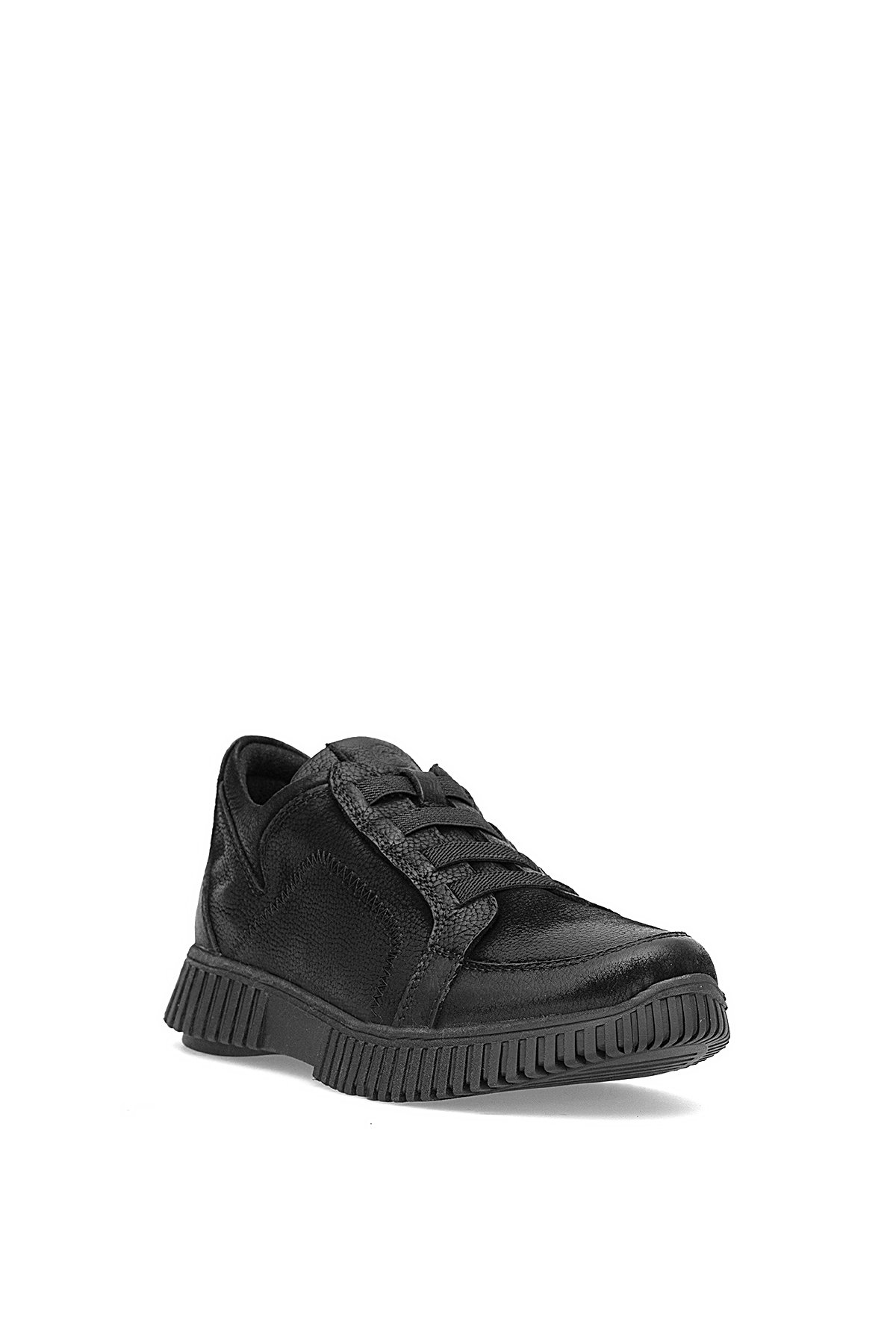 D25KA-3460 Kadın Hakiki Nubuk Deri Casual Ayakkabı Siyah - Görsel 3