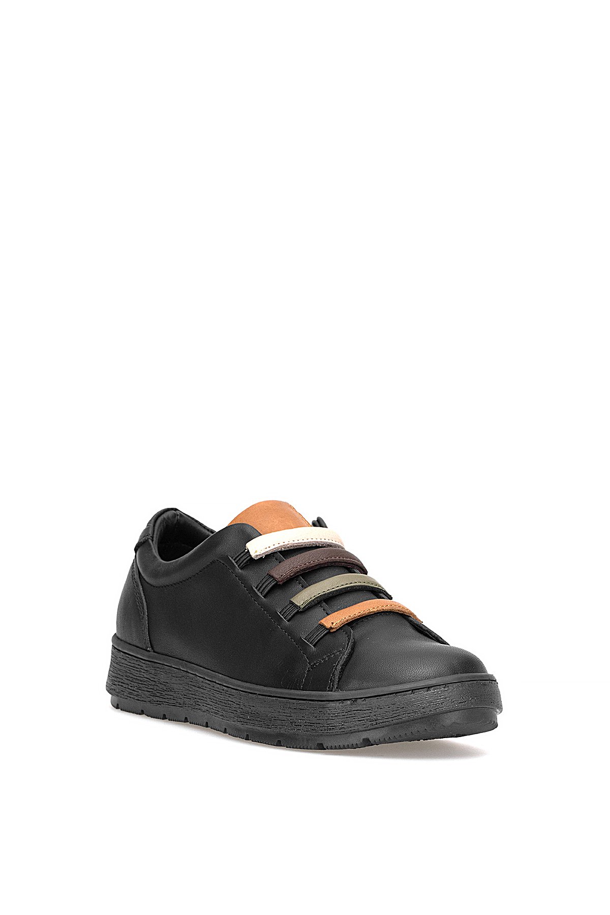 D25KA-225 Kadın Hakiki Deri Casual Ayakkabı Siyah - Görsel 3