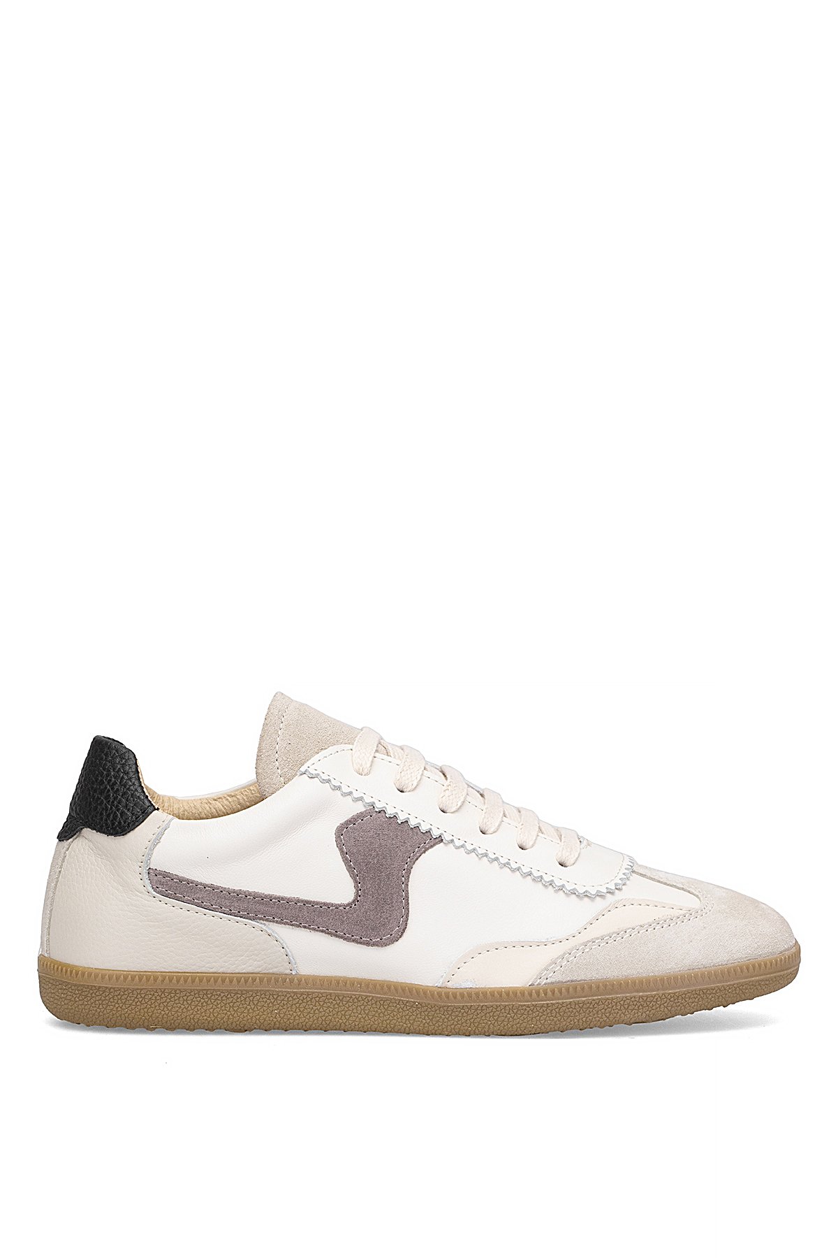 D25KA-7155 Kadın Hakiki Süet Deri Casual Ayakkabı Kemik - Görsel 2