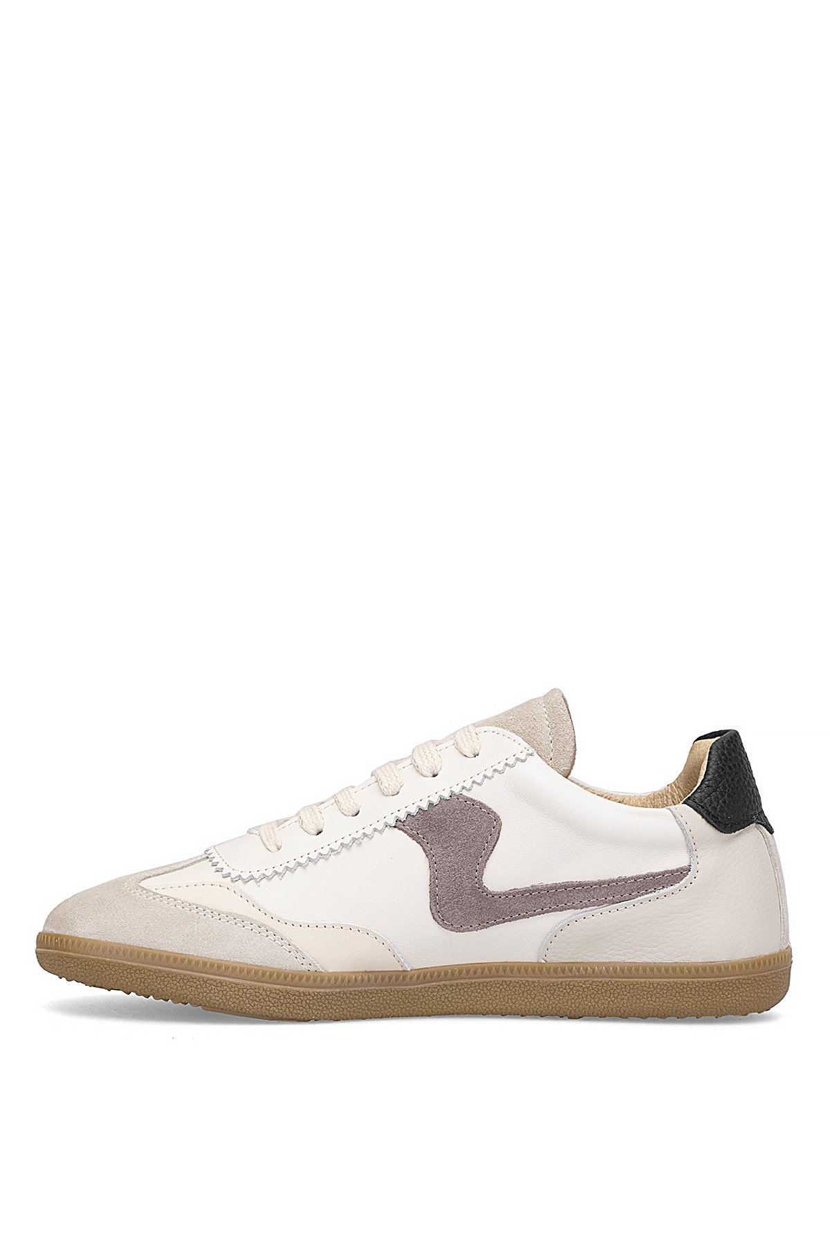 D25KA-7155 Kadın Hakiki Süet Deri Casual Ayakkabı Kemik - Görsel 4