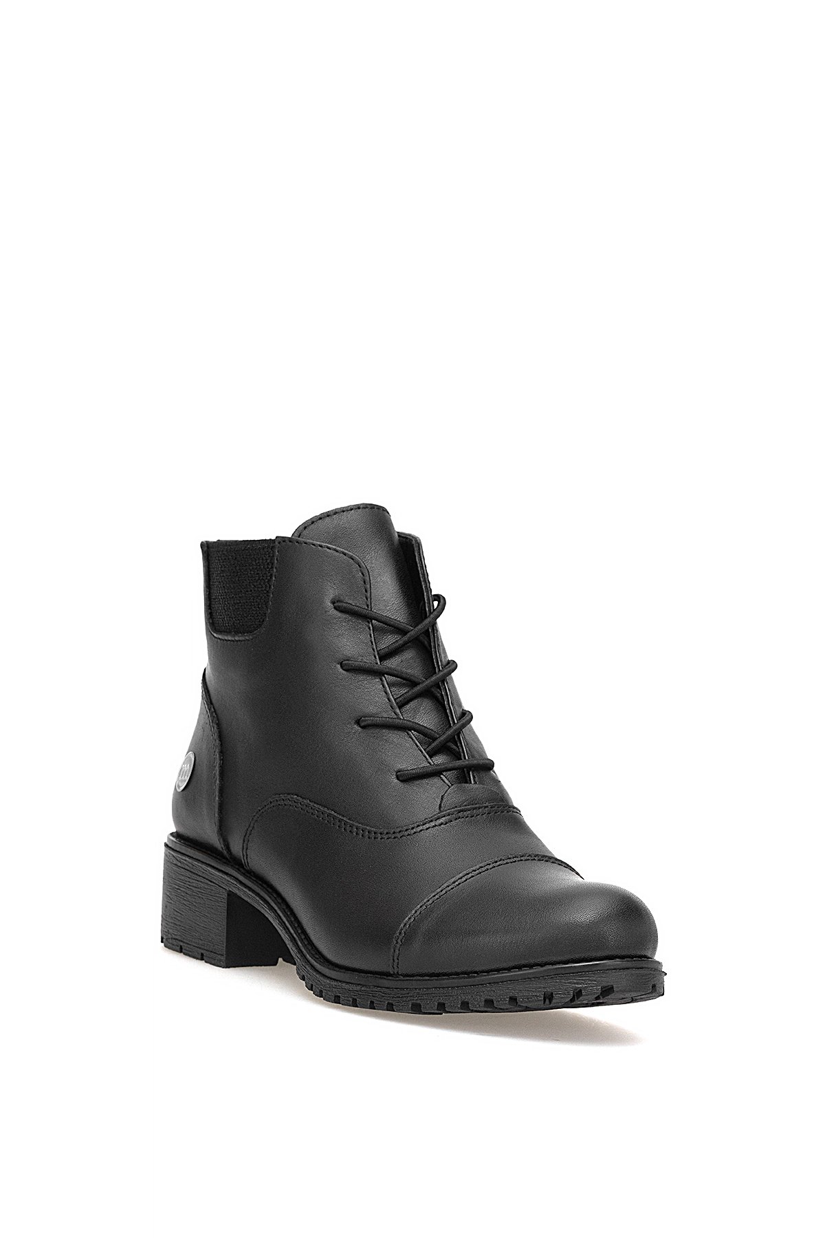 D25KB-1645 Kadın Hakiki Deri Topuklu Bot Siyah - Görsel 3