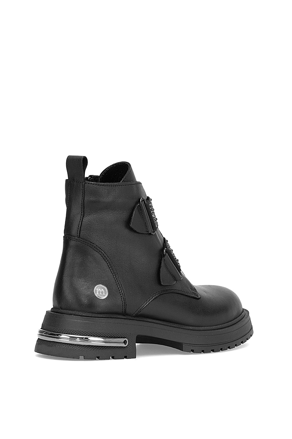 D25KB-8175 Kadın Hakiki Deri Topuklu Bot Siyah - Görsel 5