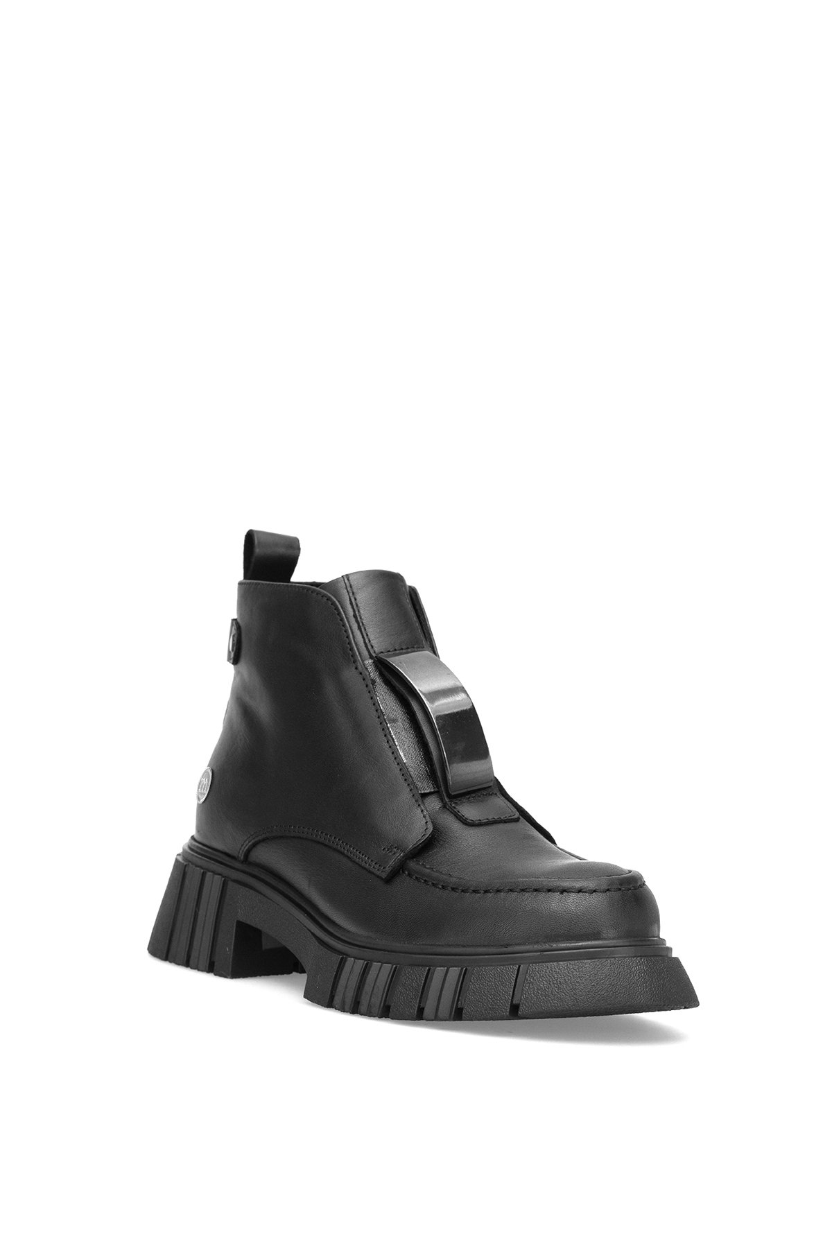 D25KB-1620 Kadın Hakiki Deri Topuklu Bot Siyah - Görsel 3