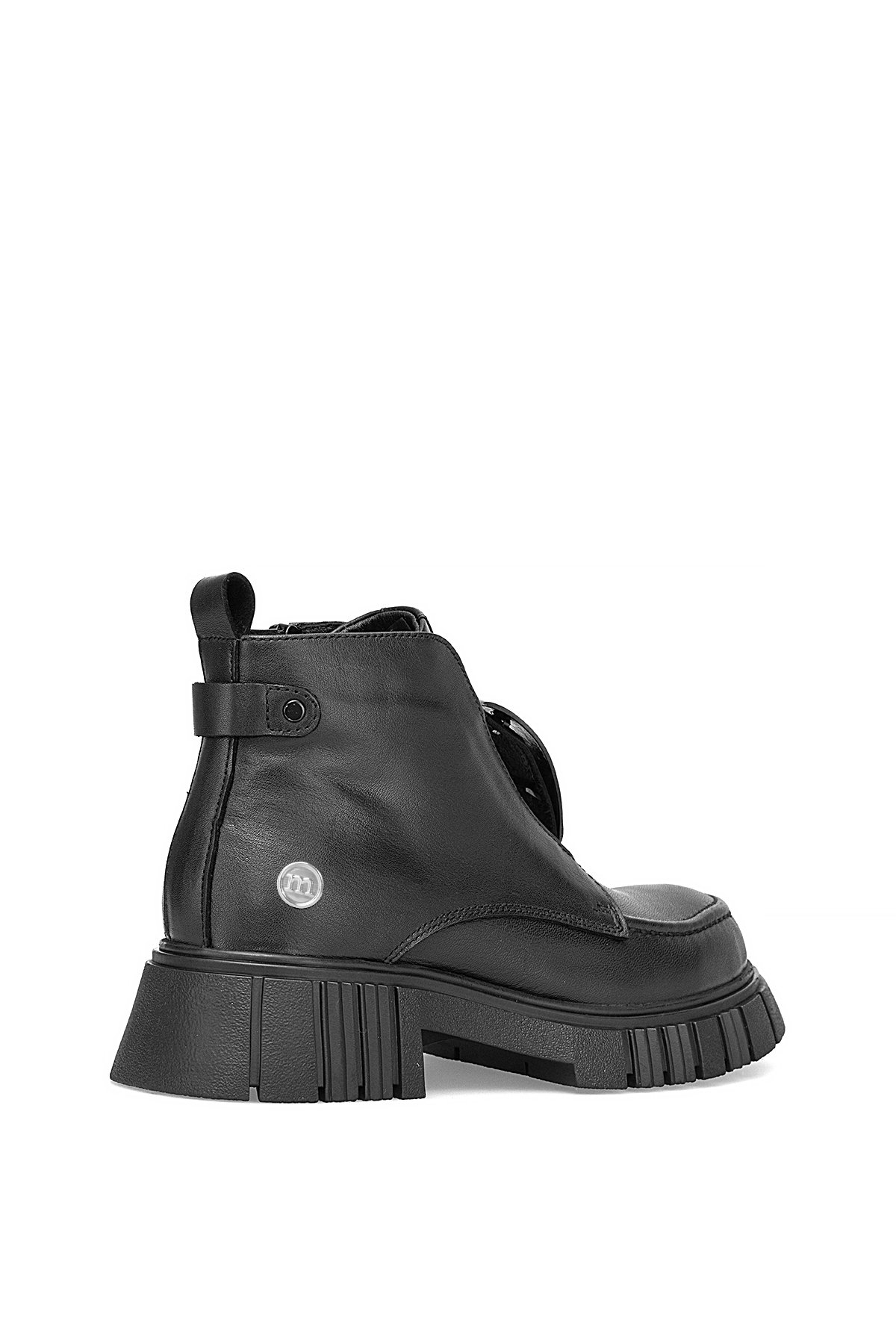 D25KB-1620 Kadın Hakiki Deri Topuklu Bot Siyah - Görsel 5