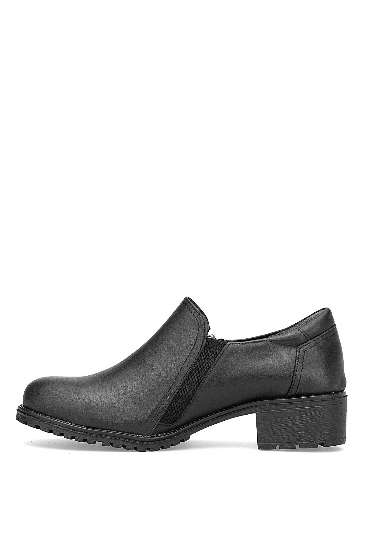 D25KA-775 Kadın Hakiki Deri Casual Ayakkabı Siyah - Görsel 4