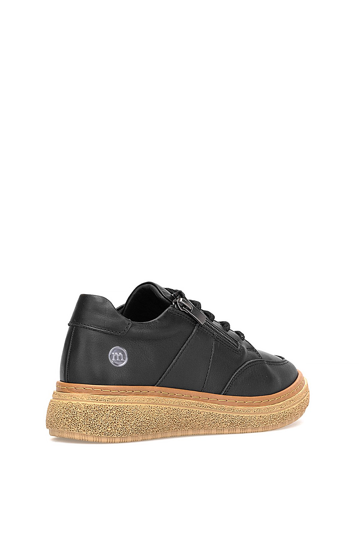 D25KA-145 Kadın Hakiki Deri Casual Ayakkabı Siyah - Görsel 5