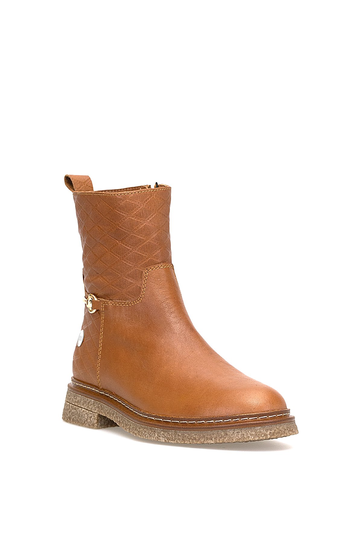 D25KB-8585 Kadın Hakiki Deri Klasik Bot Taba - Görsel 3