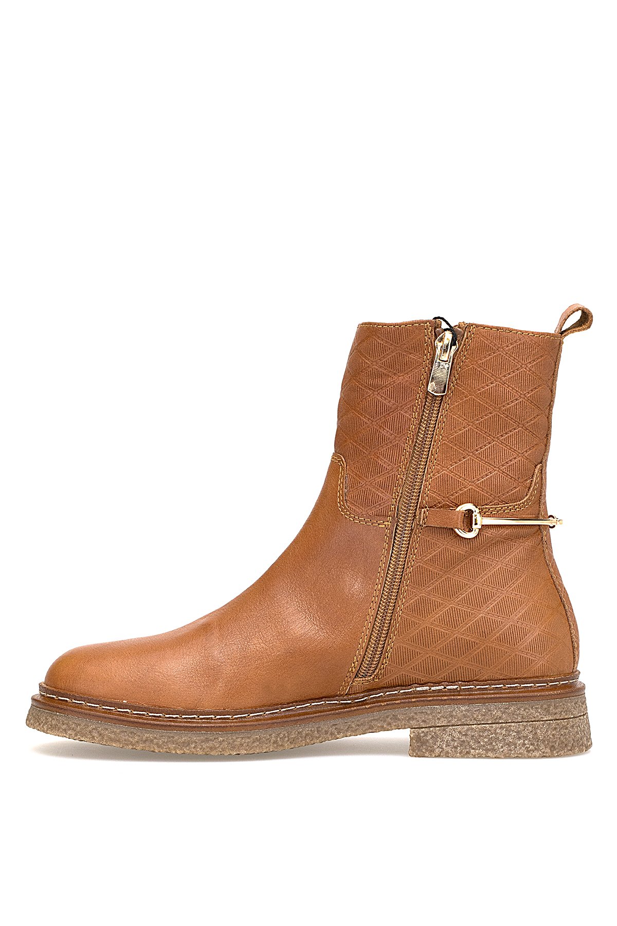 D25KB-8585 Kadın Hakiki Deri Klasik Bot Taba - Görsel 4