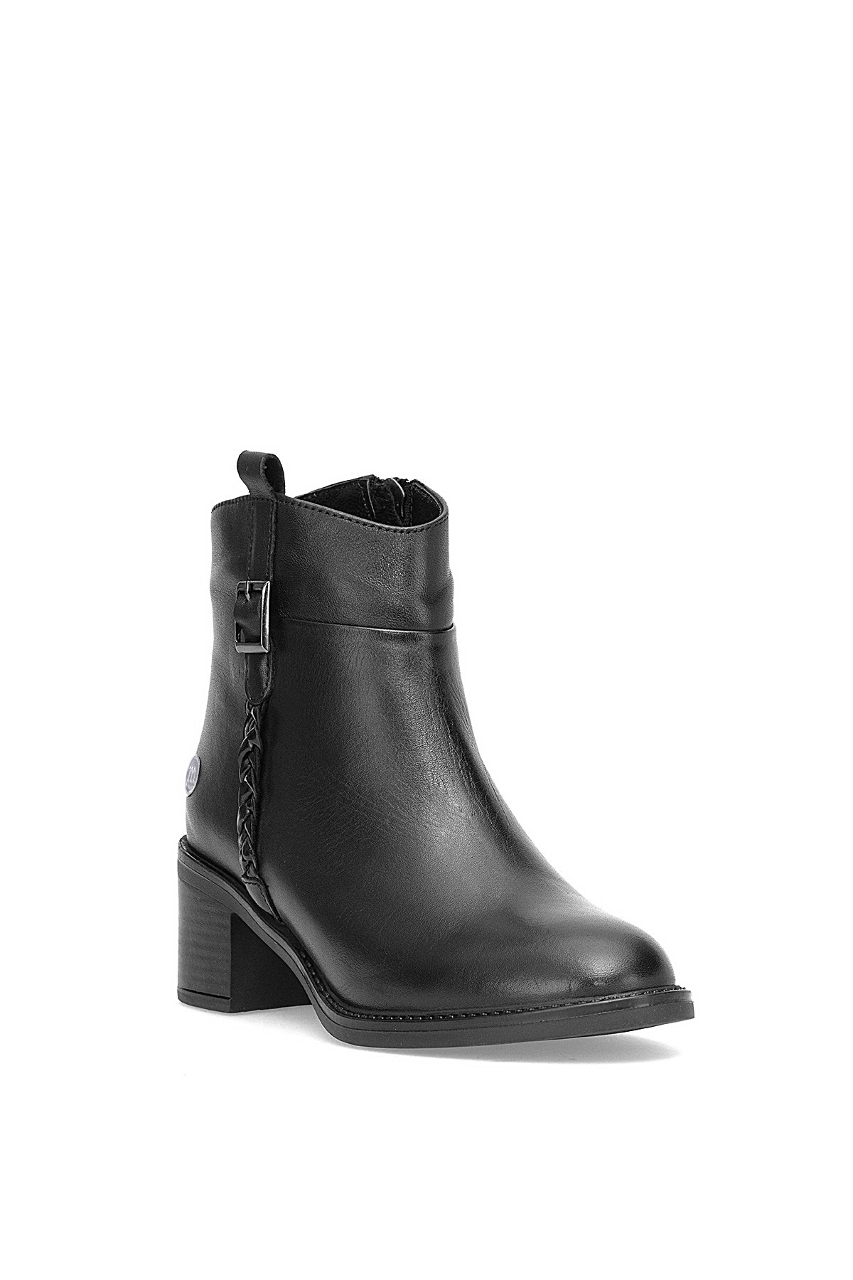 D25KB-8025 Kadın Hakiki Deri Topuklu Bot Siyah - Görsel 3
