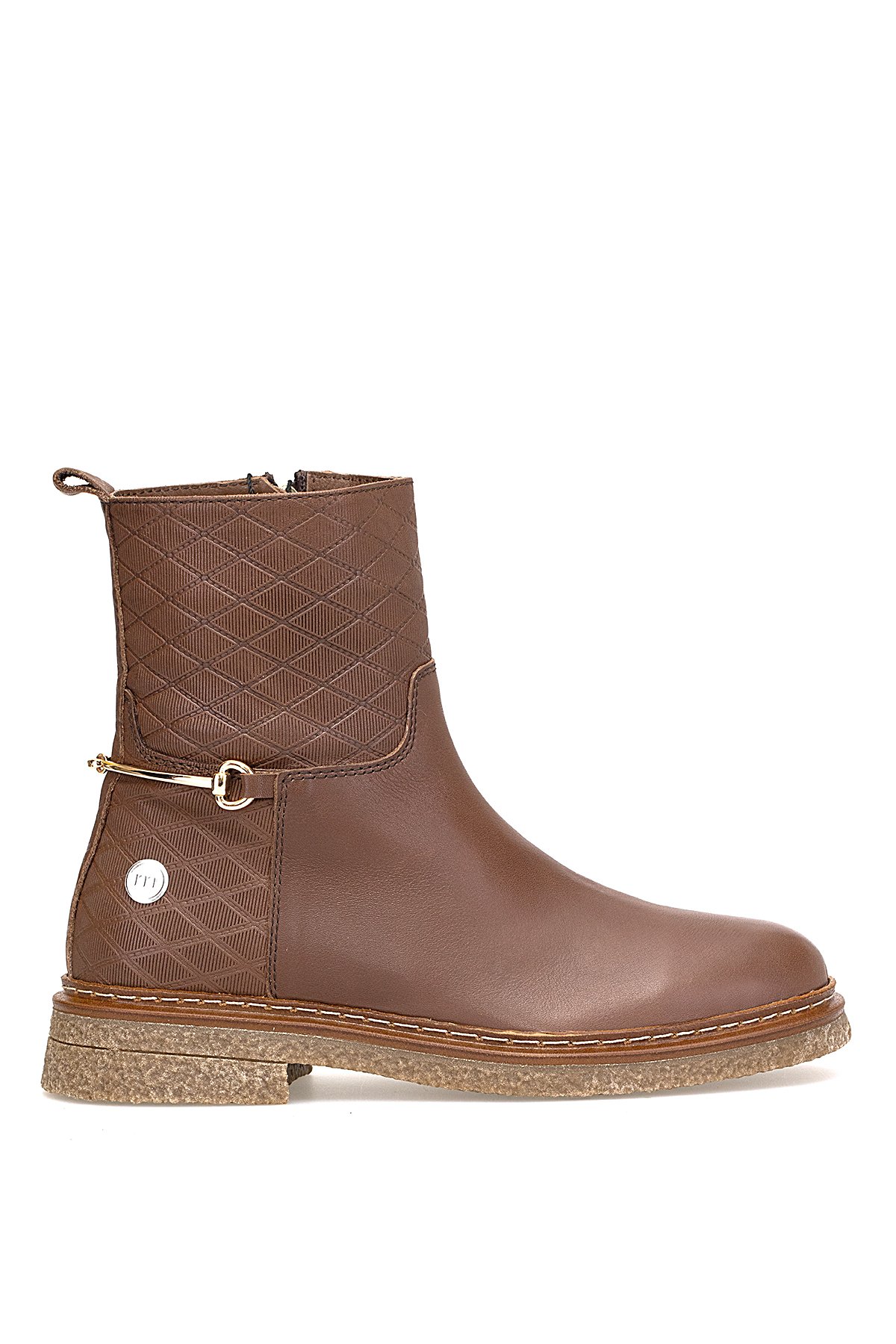 D25KB-8585 Kadın Hakiki Deri Klasik Bot Kahverengi - Görsel 2