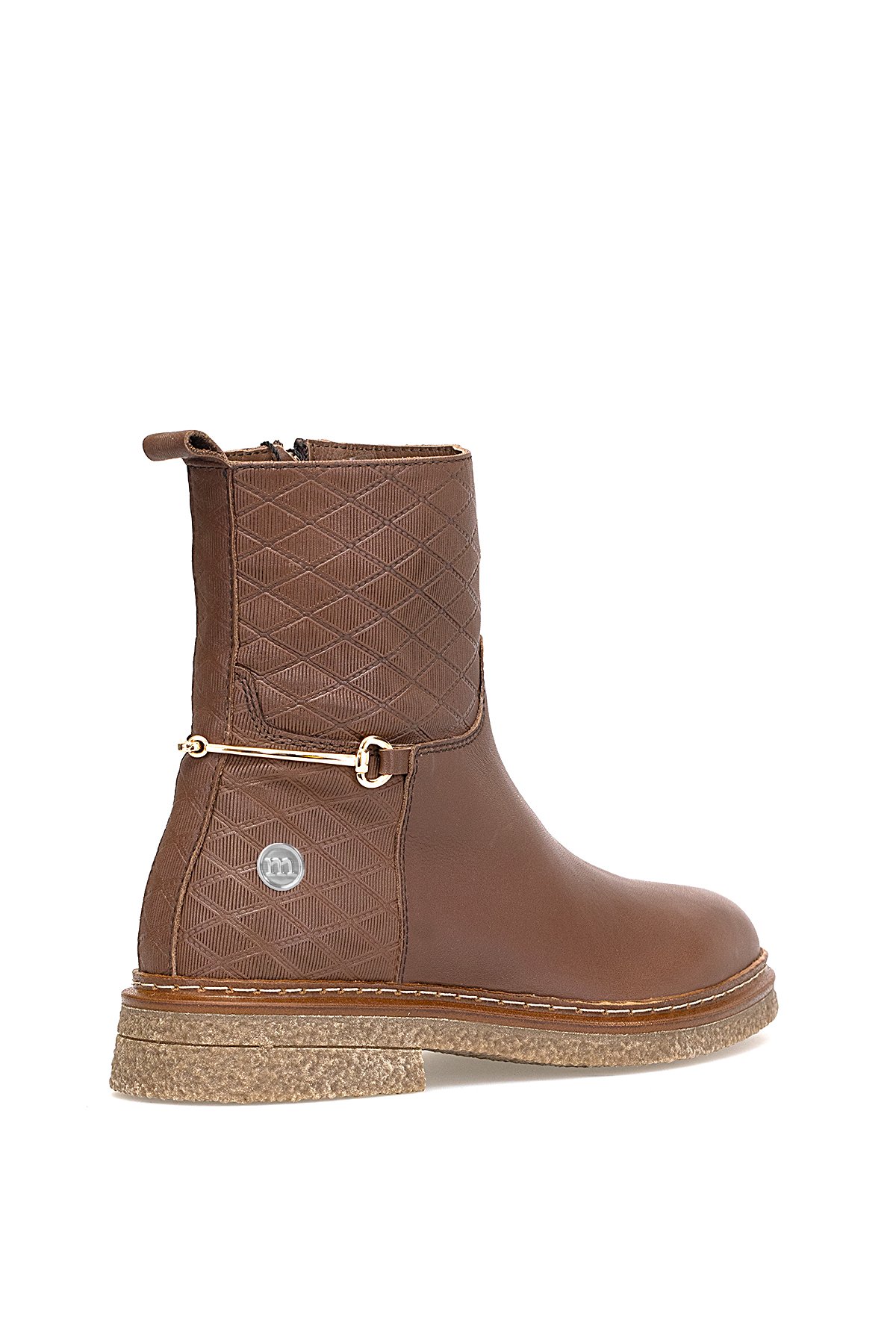 D25KB-8585 Kadın Hakiki Deri Klasik Bot Kahverengi - Görsel 5