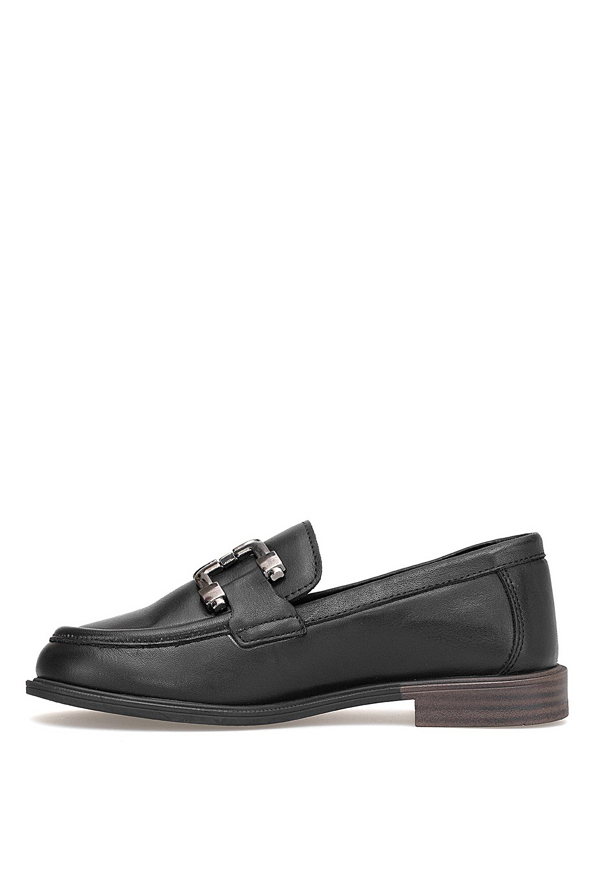 D25KA-3415 Kadın Hakiki Deri Casual Ayakkabı Siyah - Görsel 4